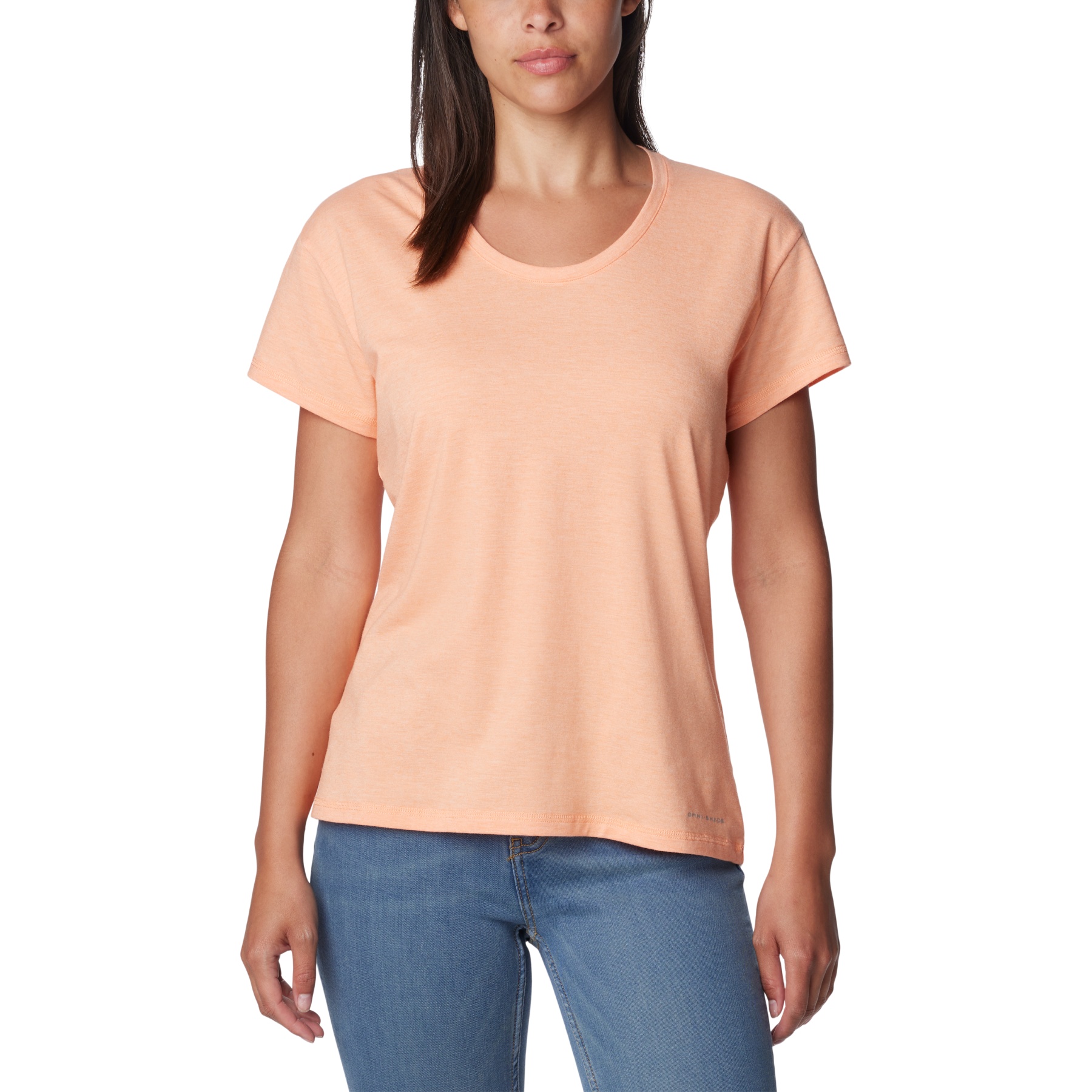 Photo produit de Columbia T-Shirt Femme - Sun Trek - Apricot Fizz Heather