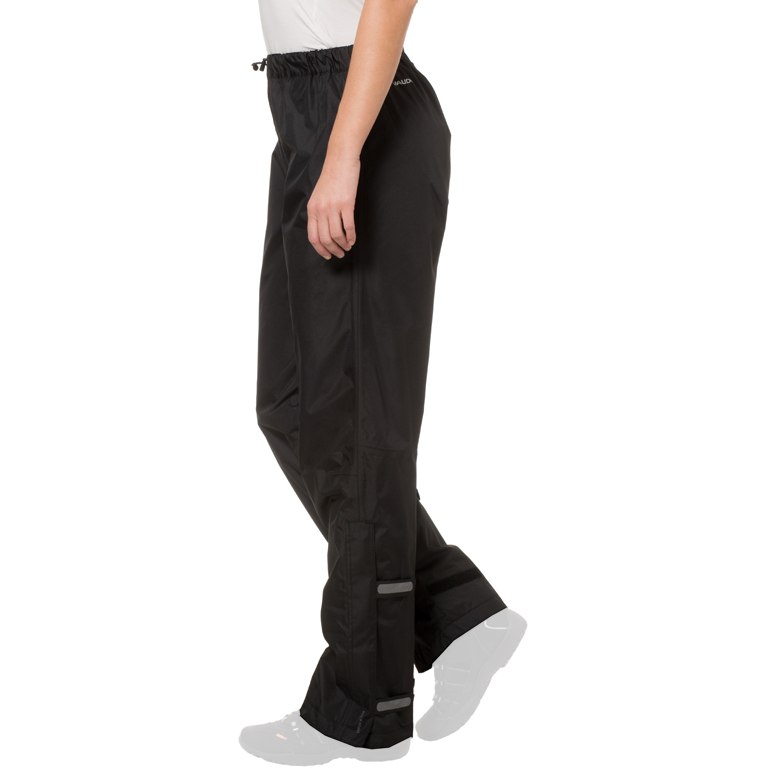VAUDE Pantalon de pluie femme Fluid Full-Zip taille courte noir