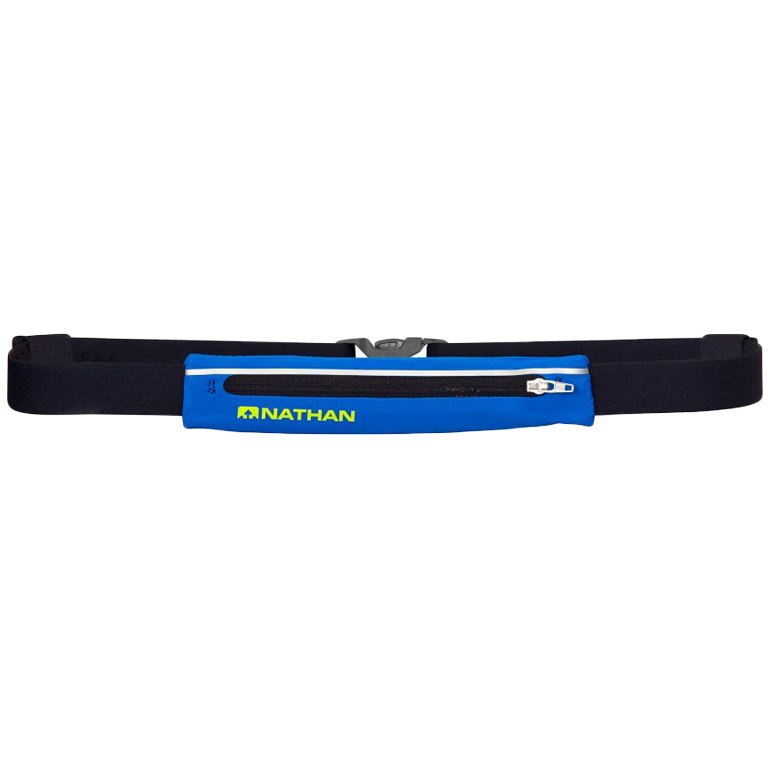 Picture of Nathan Sports Mirage Pak Adjustable Running Belt - Electric Blue/Lemonade
