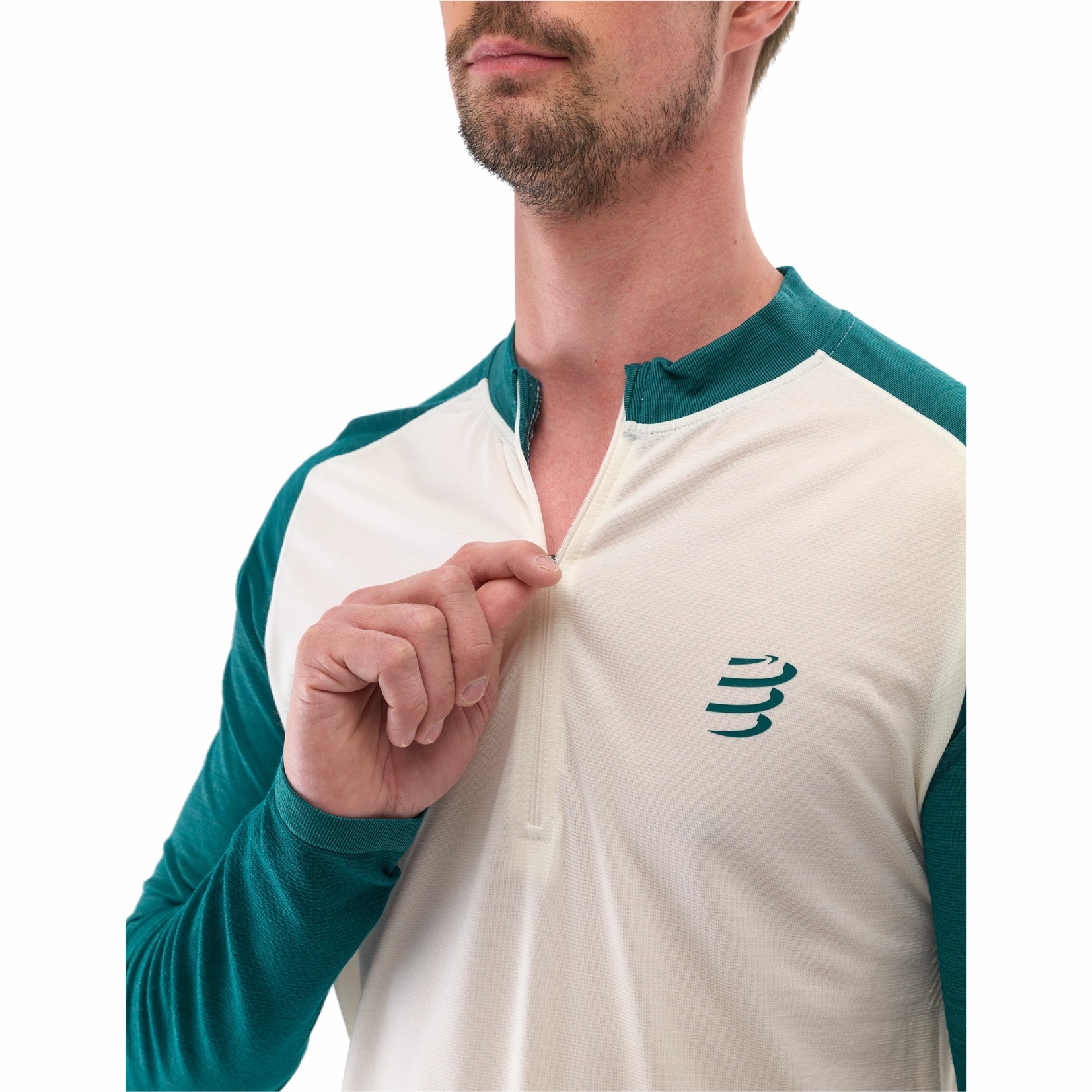 Compressport Trail Half-Zip Longsleeve Shirt Men - sugar/storm