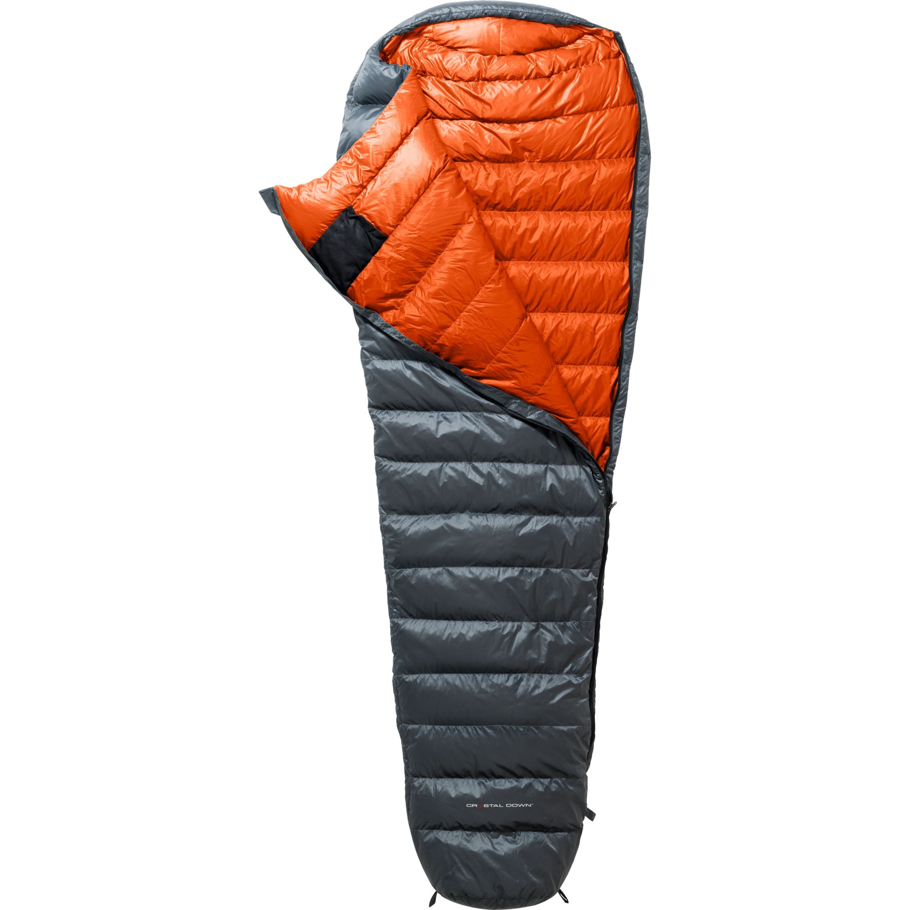 Yeti Phantom 770 Down Sleeping Bag XL smoked pearl/orange zipper left