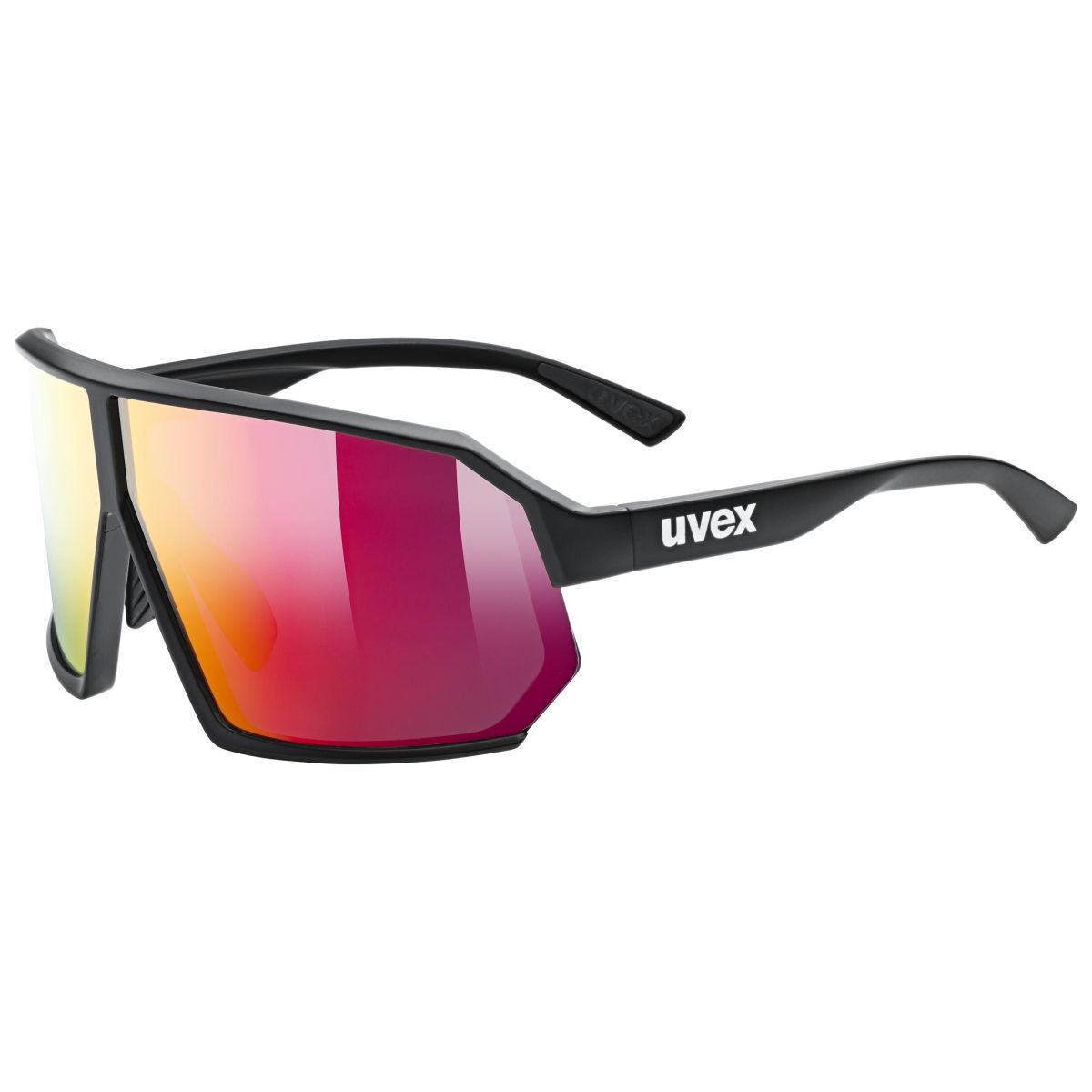 Picture of Uvex sportstyle 237 Glasses - black matt/mirror red