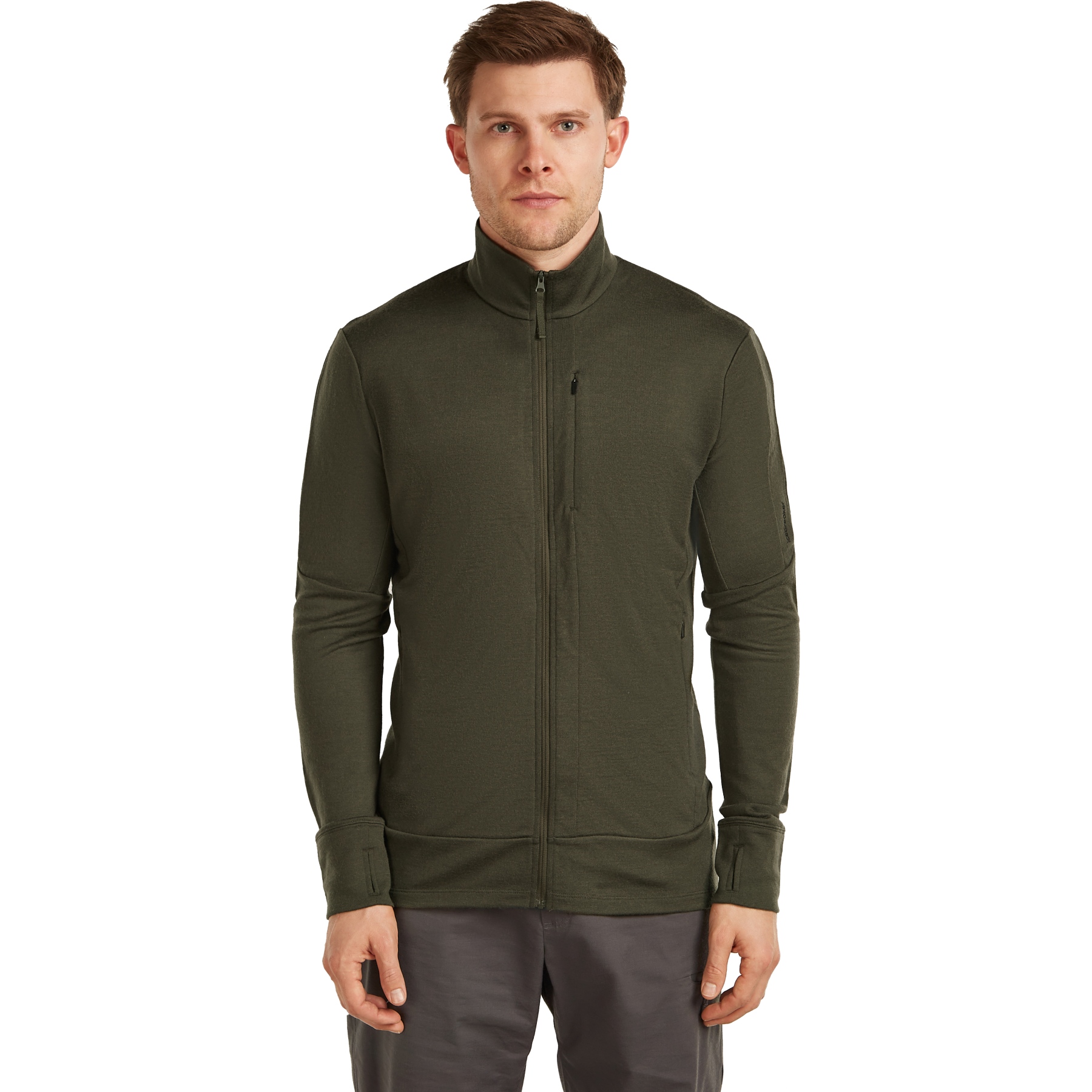 Icebreaker Merino 260 Quantum Long Sleeve Zip Jacket Men - Dark