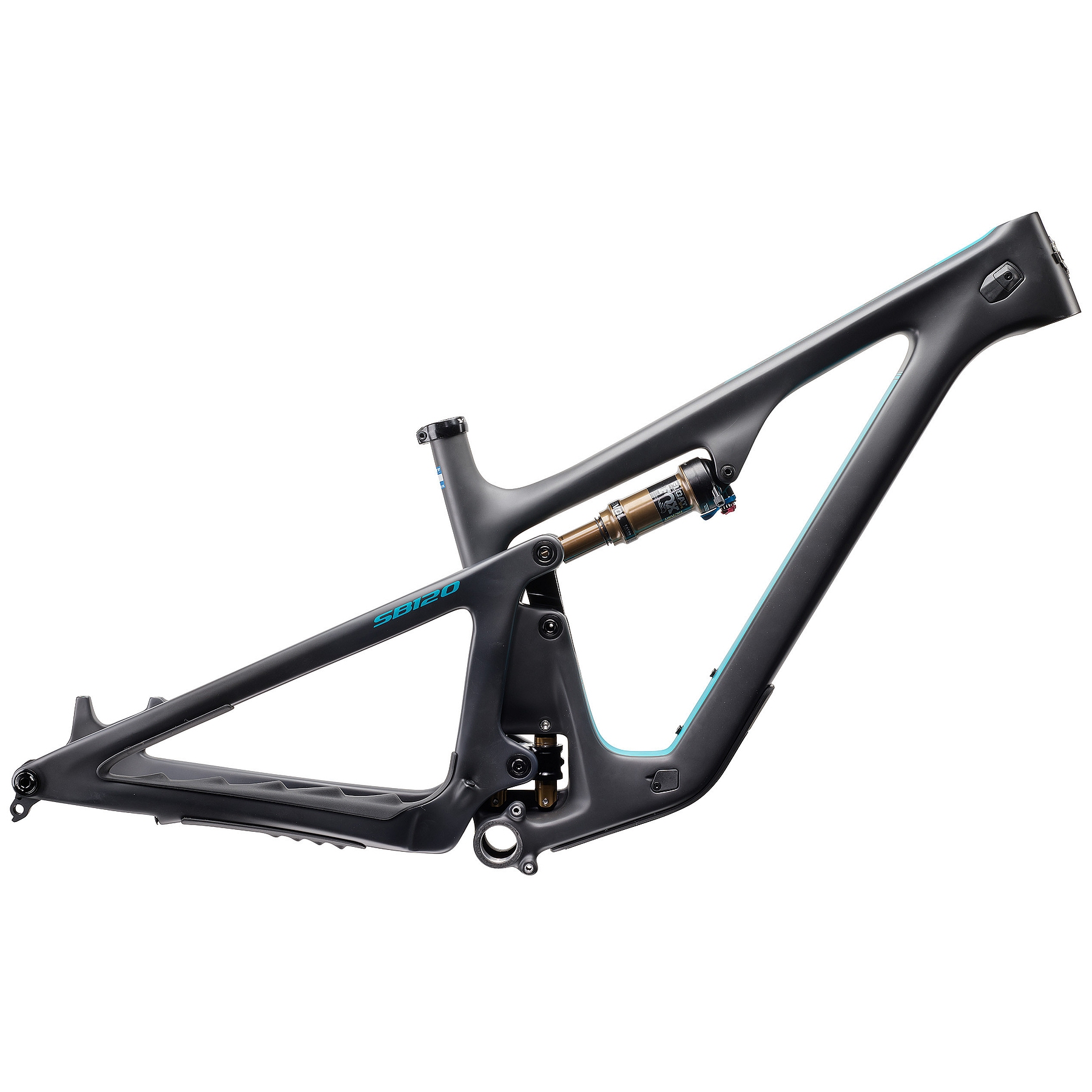 Produktbild von Yeti Cycles SB120 - T-Series 29&quot; Carbon MTB Rahmen - 2023 - Raw / Turquoise