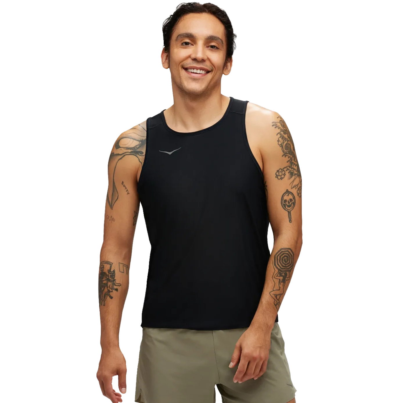 Productfoto van Hoka Airolite Hardloop-Tanktop Herren - zwart