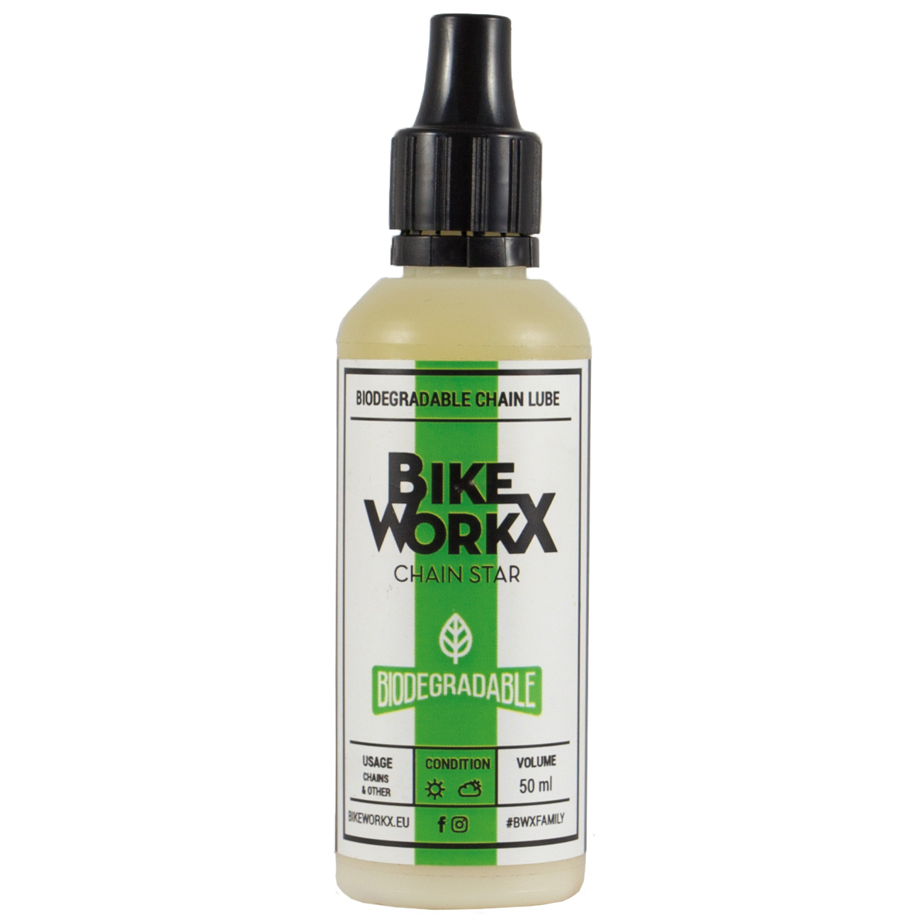 Produktbild von BikeWorkx Chain Star Biodegradable - Kettenöl - Applikatorflasche - 50ml