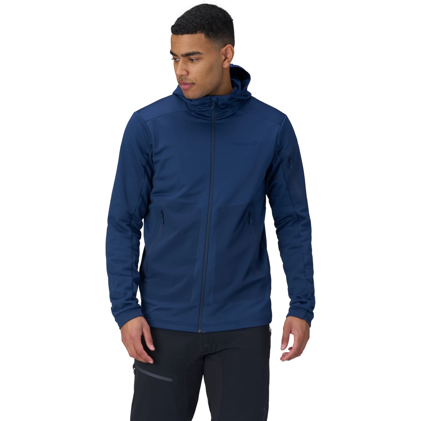 Picture of Norrona falketind warm2 stretch Hood Jacket Men - Indigo Night
