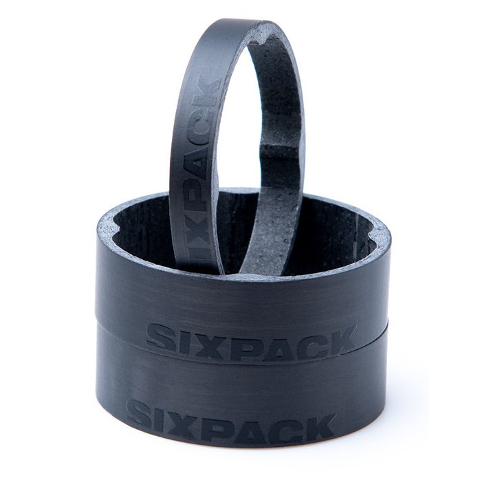 Bild von Sixpack Vertic Carbon Spacer Set - 1 1/8 Zoll - UD matt - stealth black