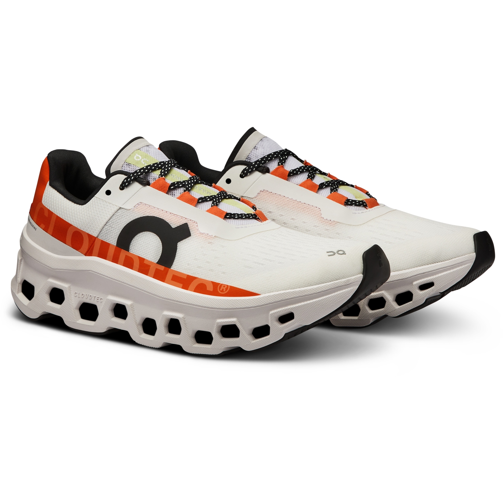 Photo produit de On Chaussures Running Femme - Cloudmonster - Undyed-White &amp; Flame