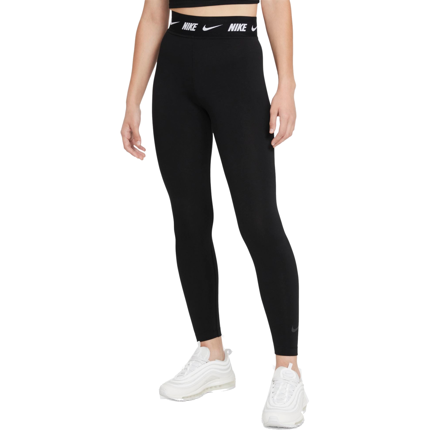 Produktbild von Nike Sportswear Club Leggings mit hohem Bund Damen - black/dark smoke grey DM4651-010