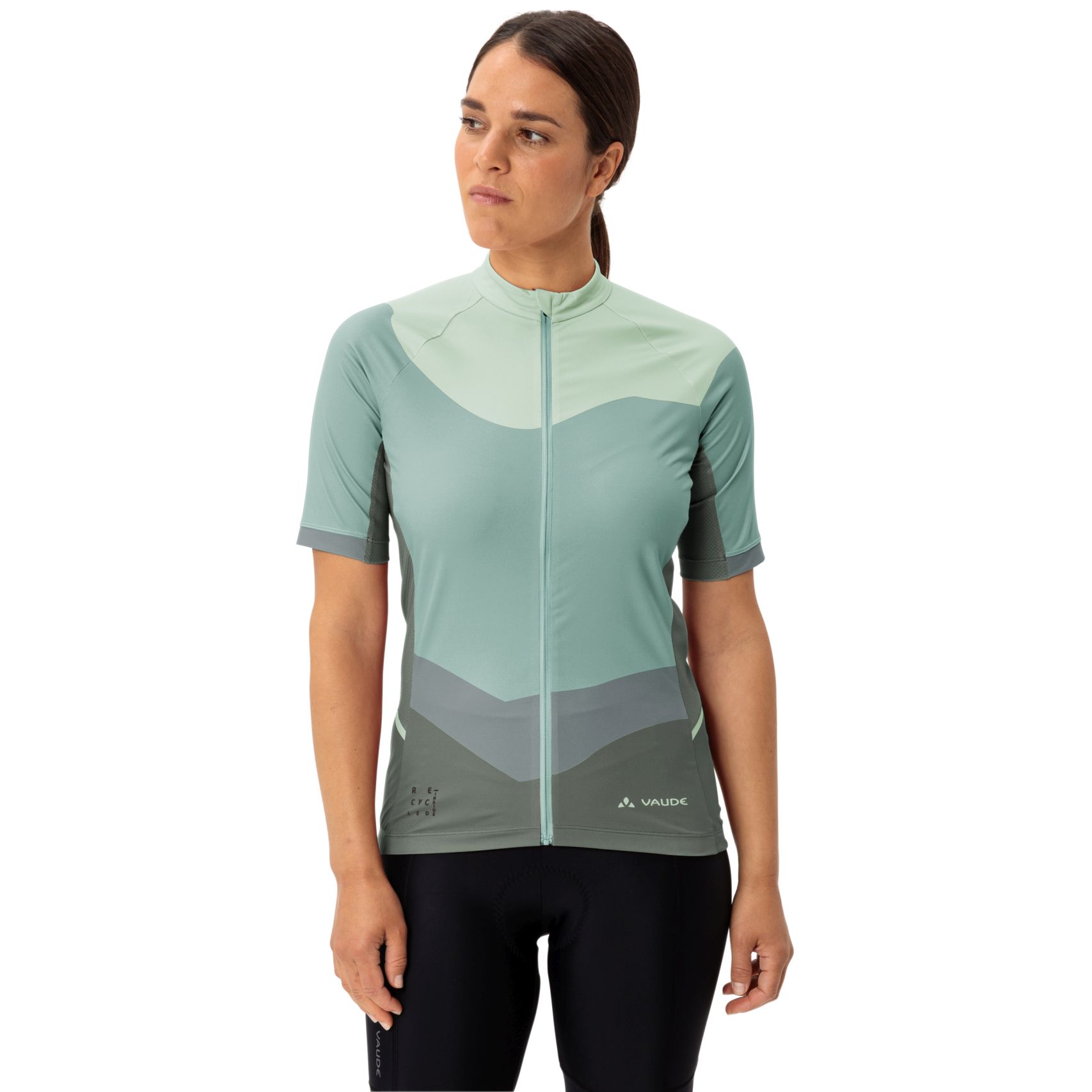 Produktbild von Vaude Posta Full Zip III Kurzarmtrikot Damen - dusty fern