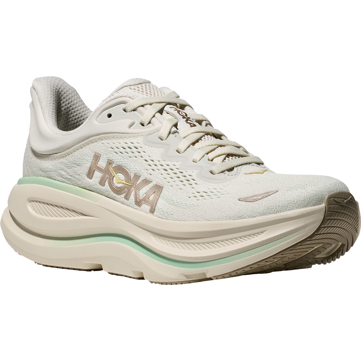 Produktbild von Hoka Bondi 9 Laufschuhe Damen - truffle salt / sea glass