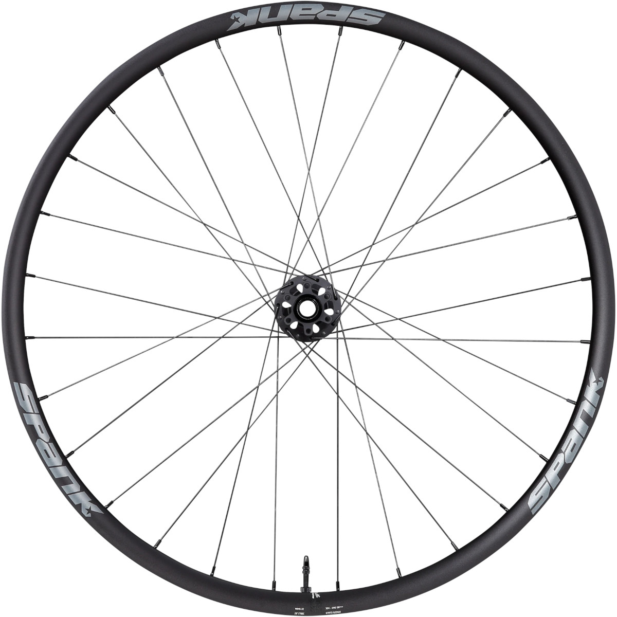 Image of Spank Wing 22 Front Wheel - Clincher - 6-Bolt - 12x100/QR - black