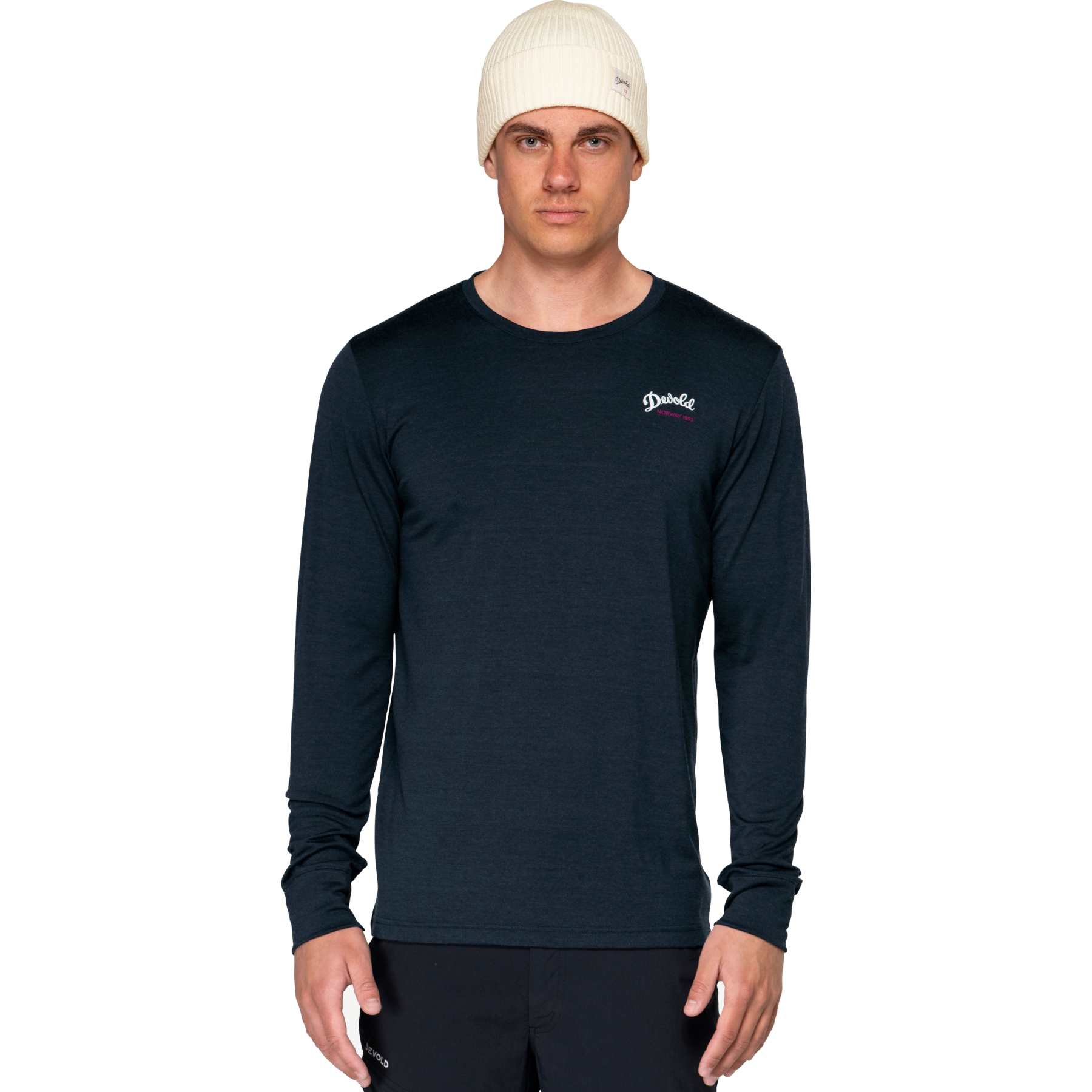 Мужская рубашка с длинным рукавом Devold Classic Script - 284A Ink