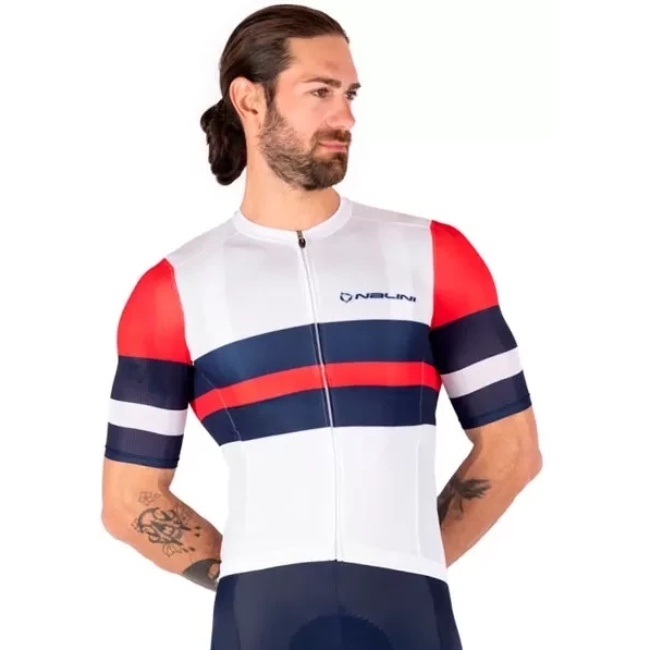 Nalini Maglia Ciclismo Uomo Linear white/red/blue 4020 BIKE24