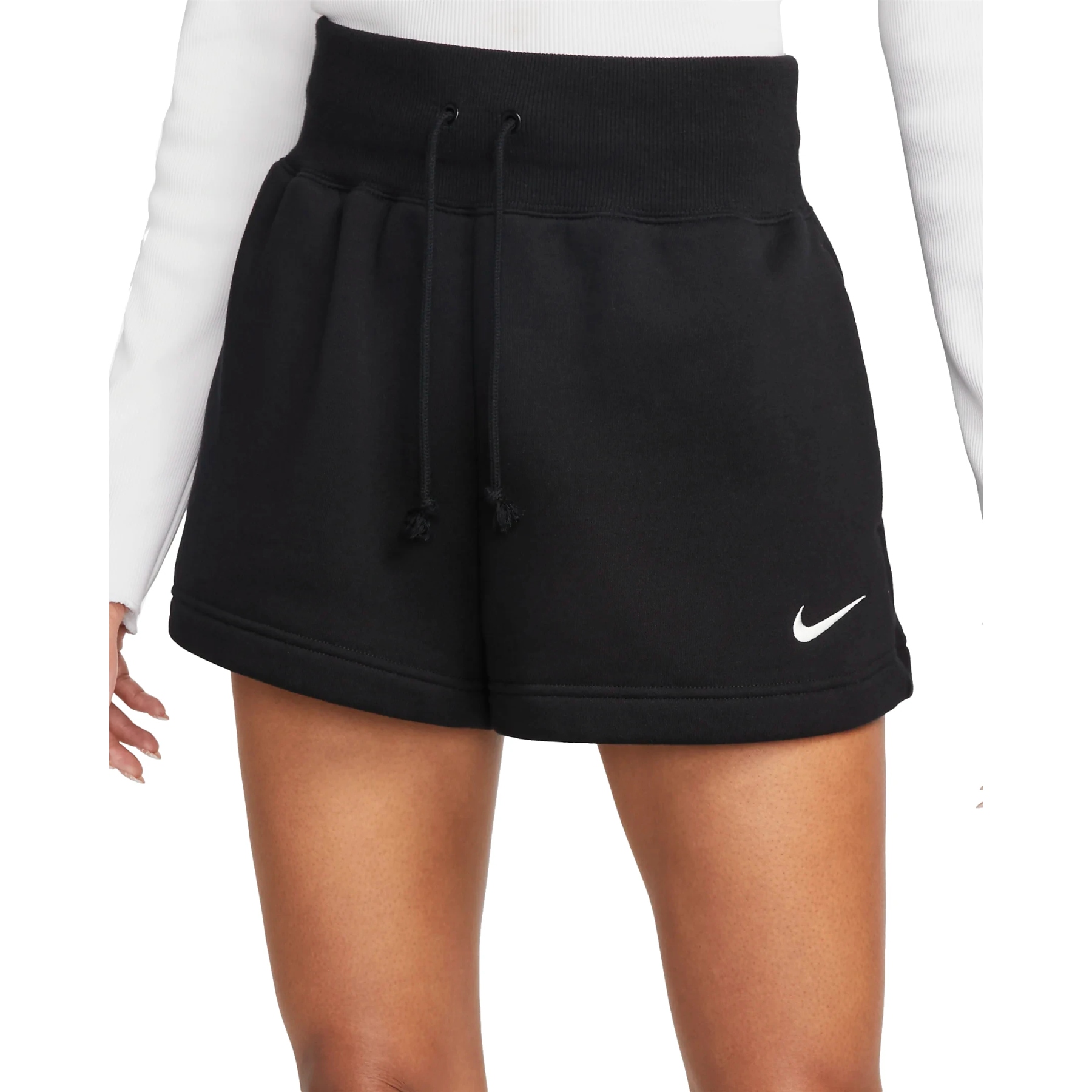 Photo produit de Nike Short de Survêtement Femme - Sportswear Phoenix Fleece - black/sail FD1409-010