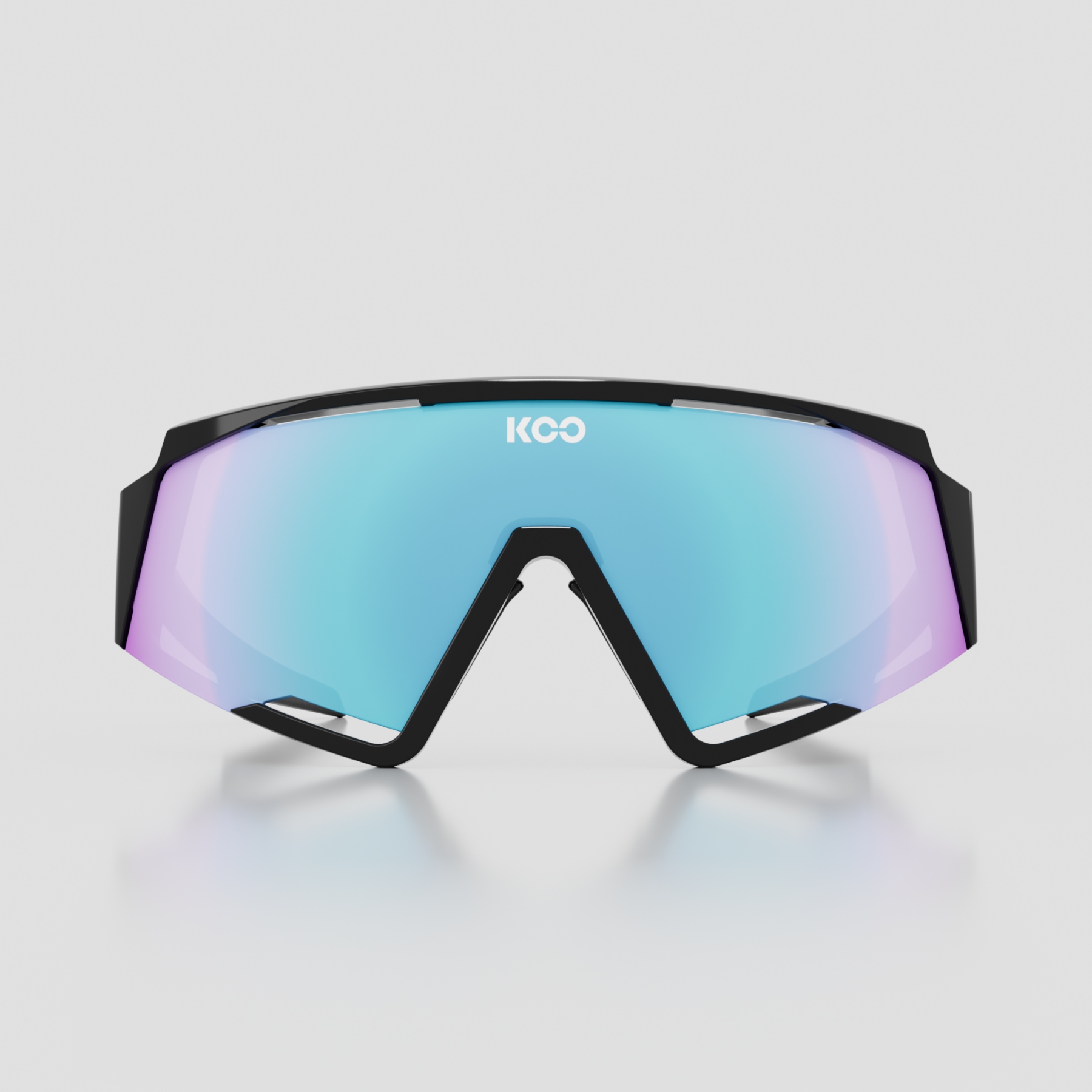 KOO SPECTROスポーツサングラス ブラック ターコイズ KOO Spectro Sunglasses - Black - Turquoise Mirror | BIKE24