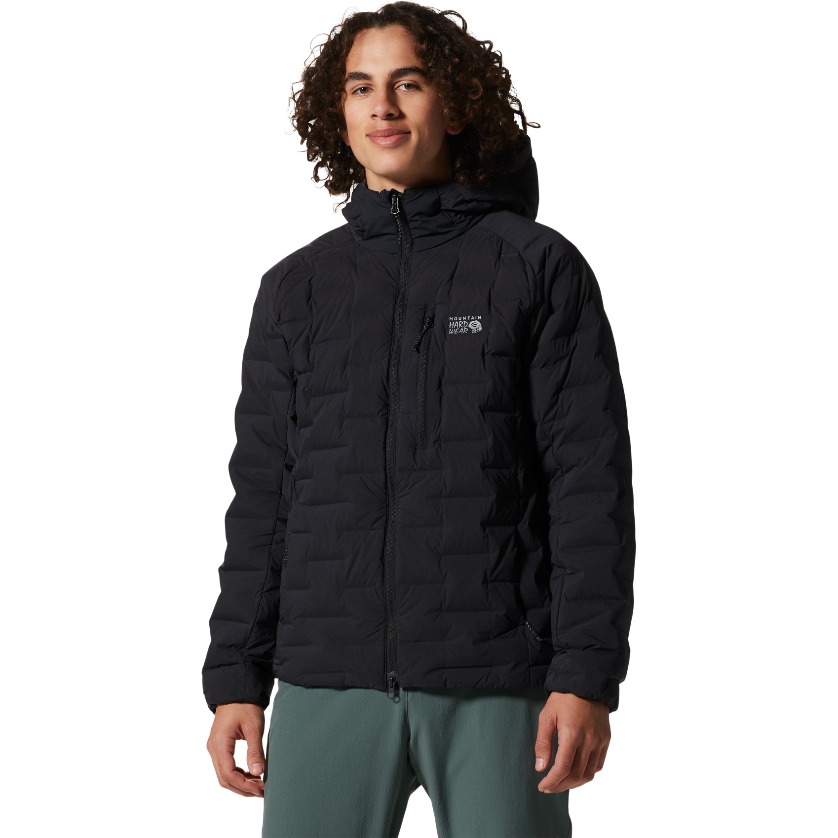 Picture of Mountain Hardwear Stretchdown Hooded Jacket - black