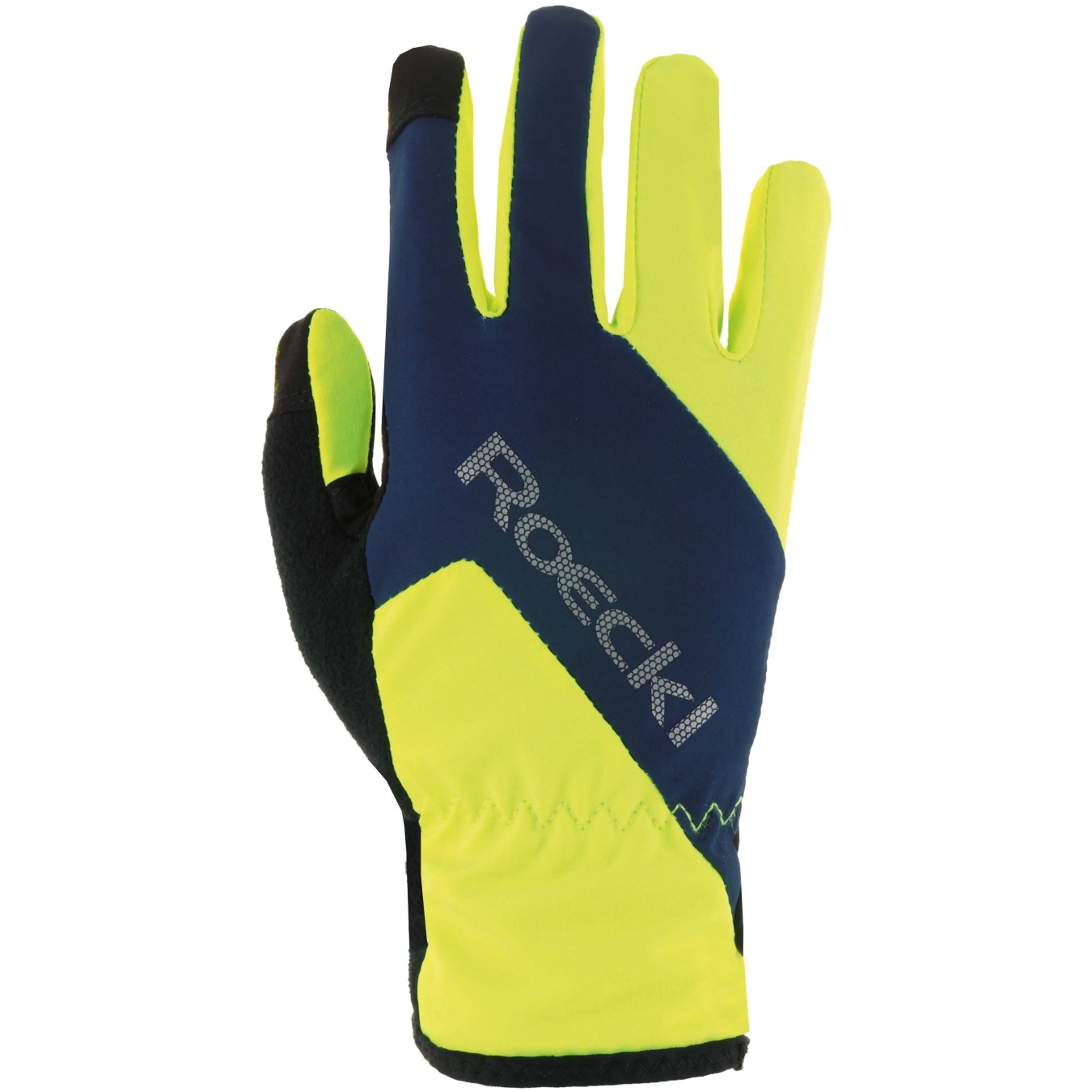 Image of Roeckl Sports Krayna Winter Gloves Kids - fluo yellow/dress blue 2101