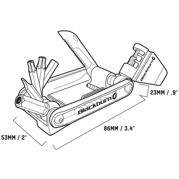 Blackburn Tradesman Multitool – Mini Utensile Multifunzione Grigio