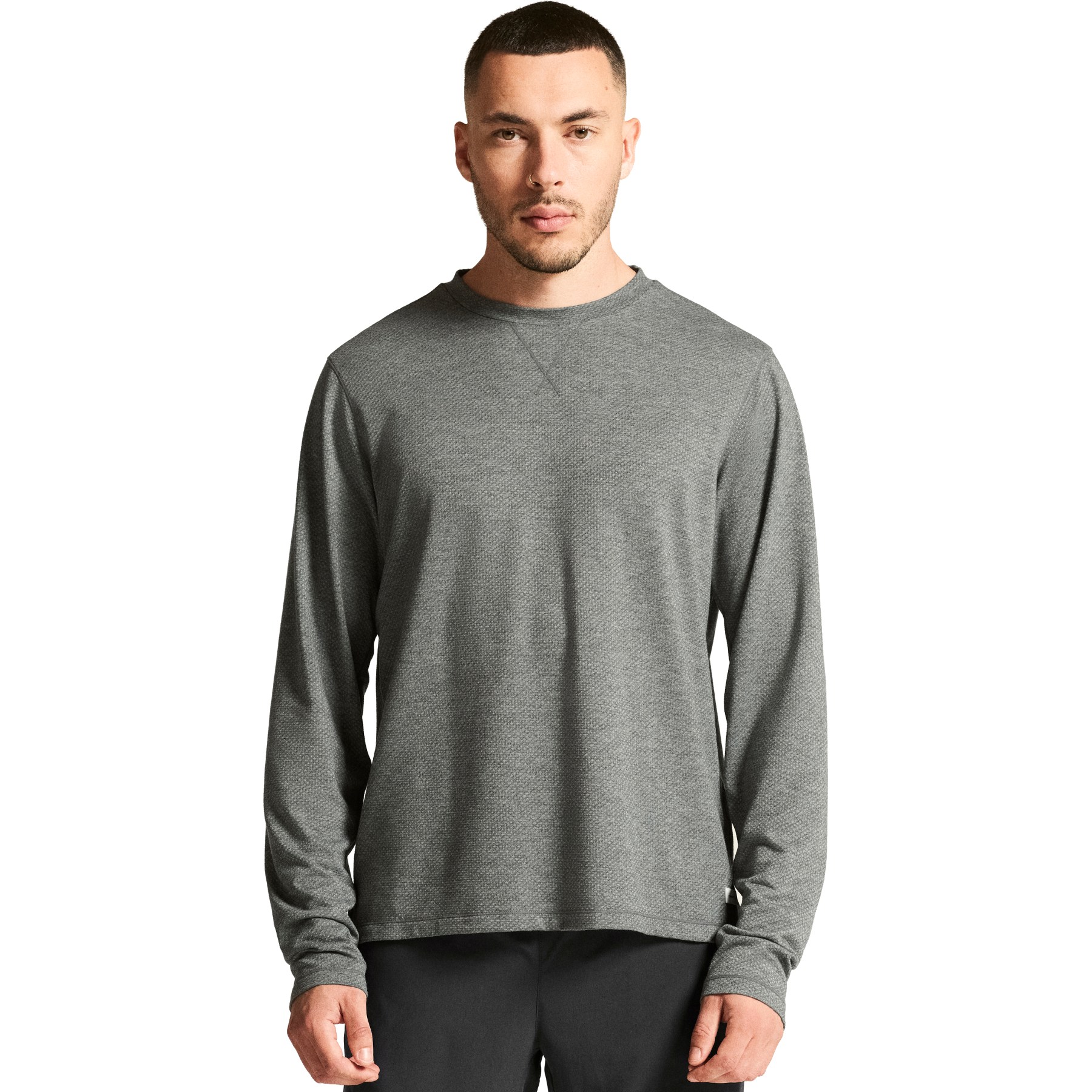 Мужской длинный рукав из термосетки CRAFT - темно-серый Меланж