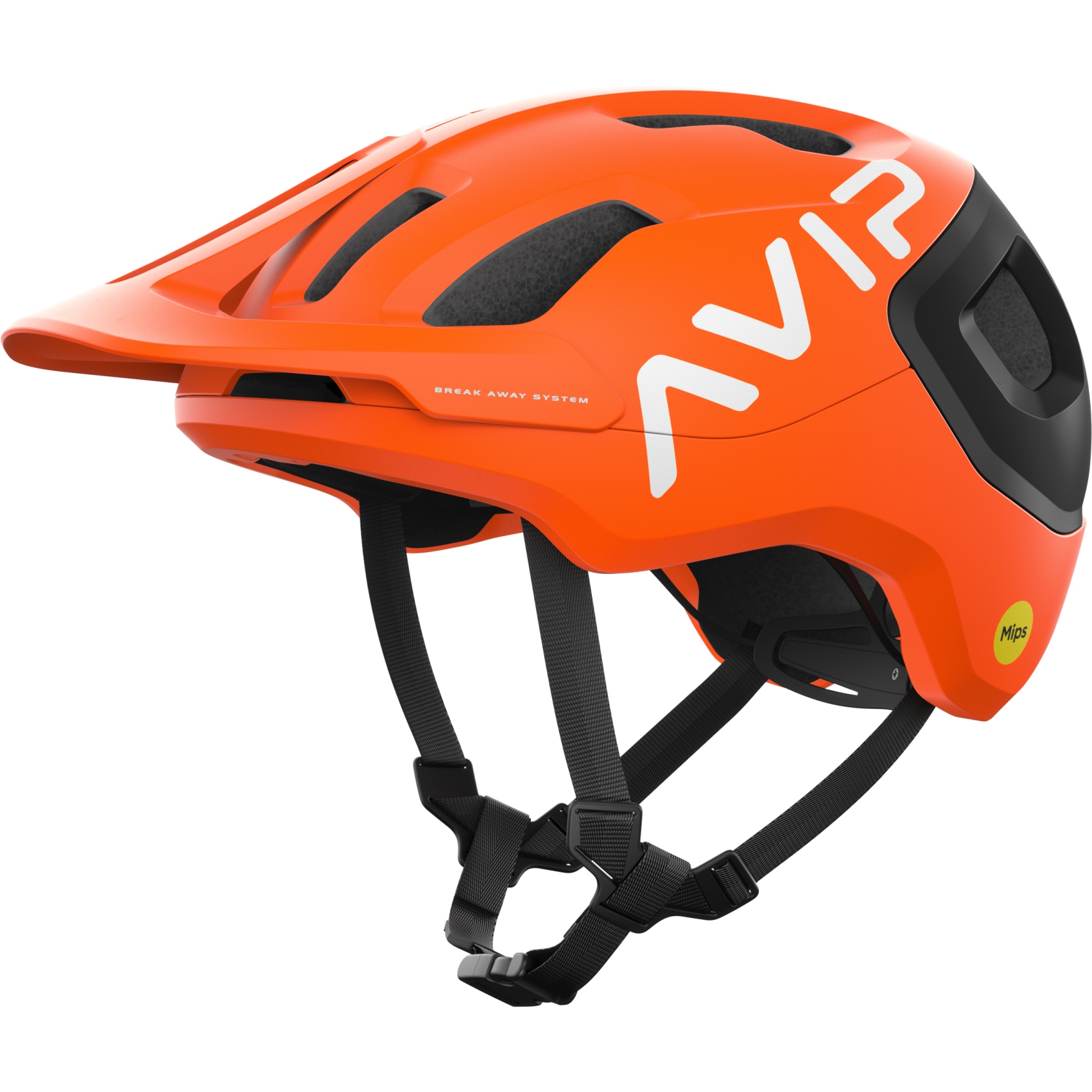 Picture of POC Axion Race MIPS Helmet - 8375 Fluorescent Orange AVIP/Uranium Black Matt