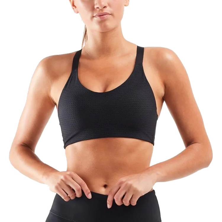 Foto van 2XU Aero Medium Impact Sport-BH Dames - black/black
