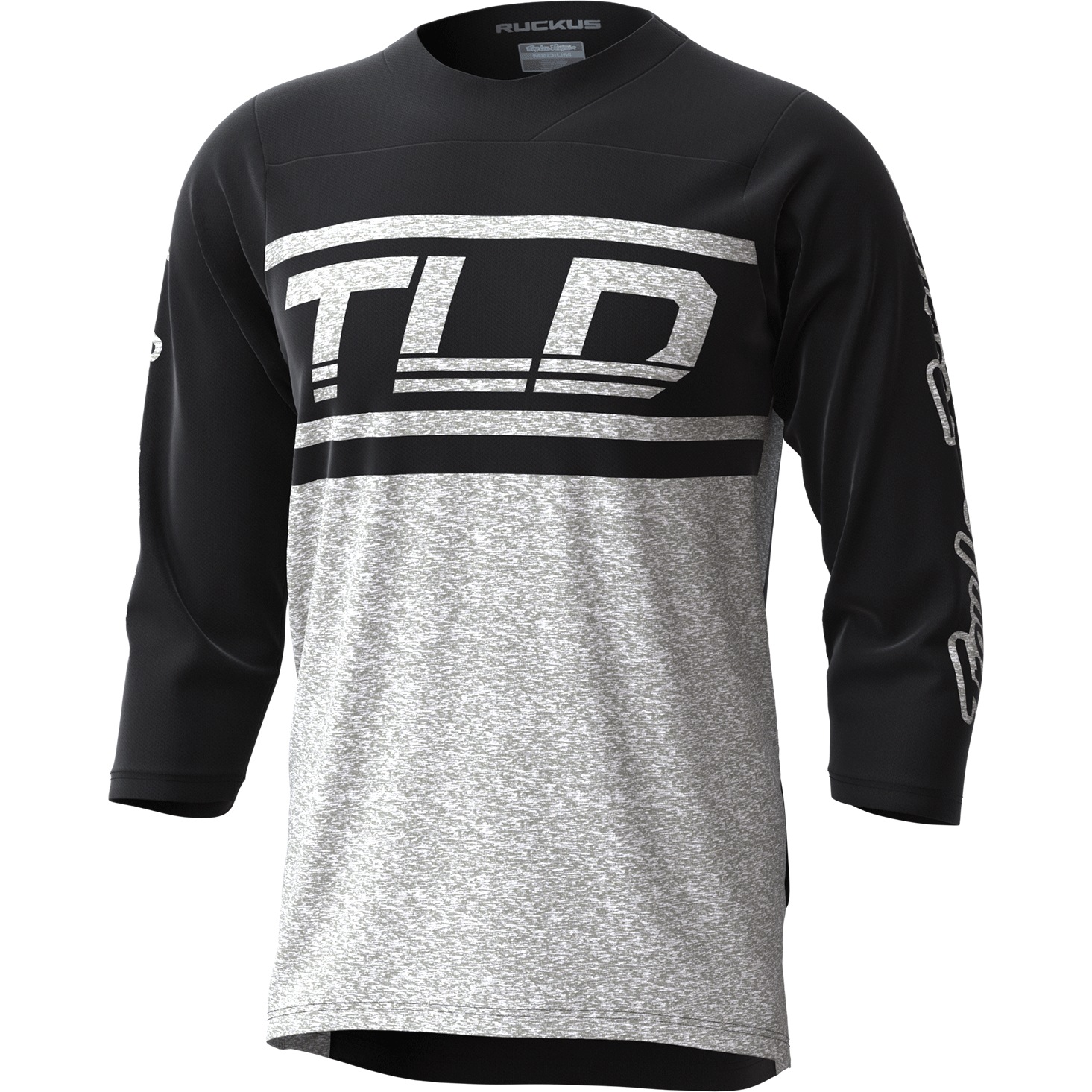 Productfoto van Troy Lee Designs Ruckus Shirt met 3/4-Mouwen - bars black / off white