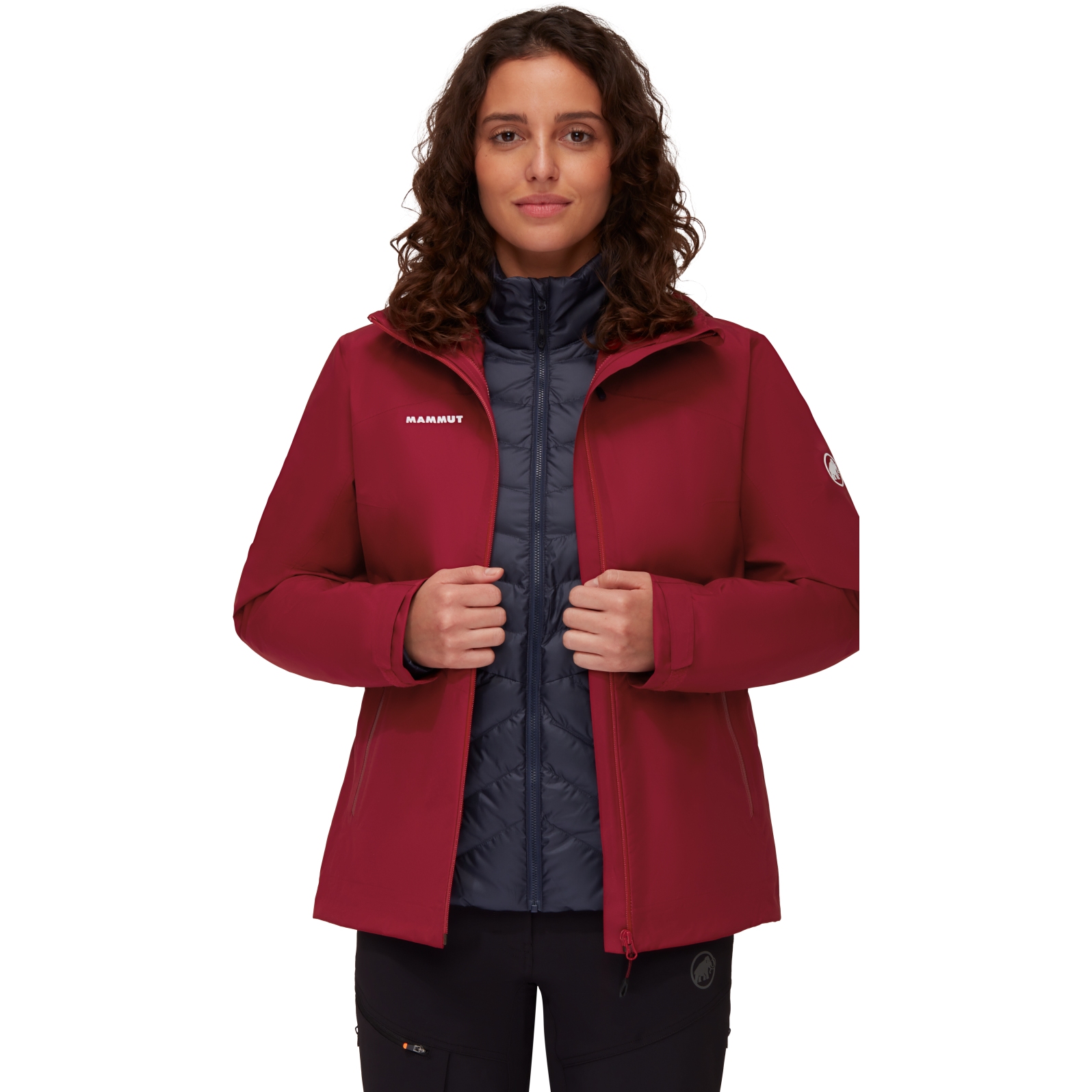 Foto de Mammut Chaqueta con Capucha Mujer - Convey 3 in 1 Hardshell - blood red-marine