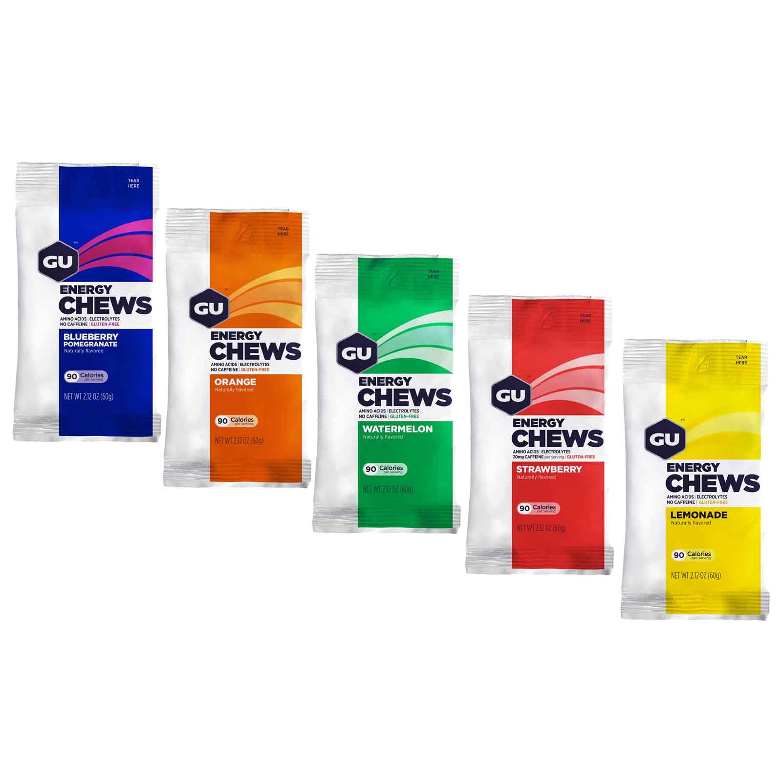 Picture of GU Energy Chews - Fruit Gums with Carbohydrates - 4x60g