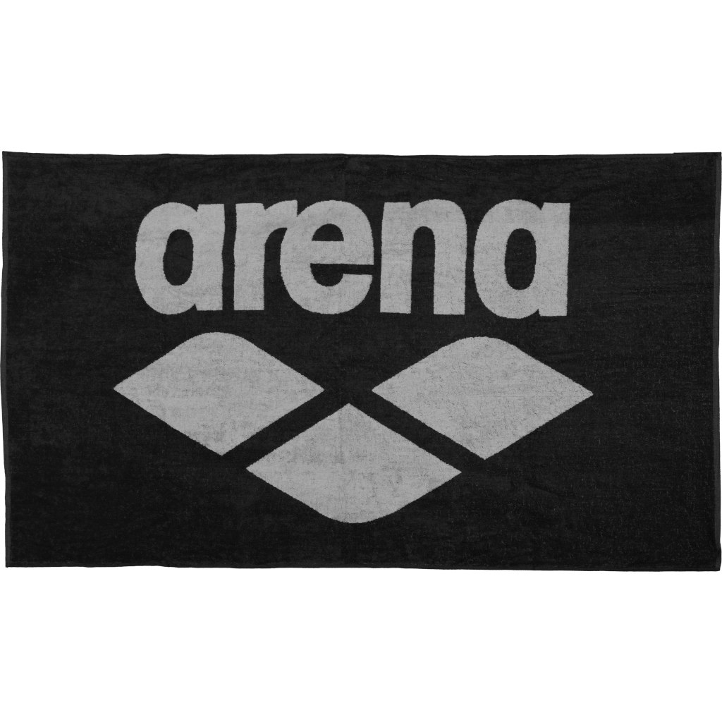 Produktbild von arena Pool Soft Baumwoll Handtuch - Schwarz-Grau