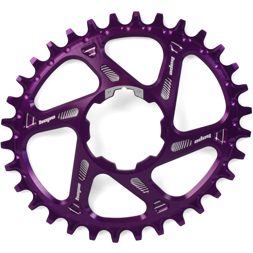 Picture of Hope Oval Spiderless Retainer Narrow-Wide Chainring for Hope Cranks - purple