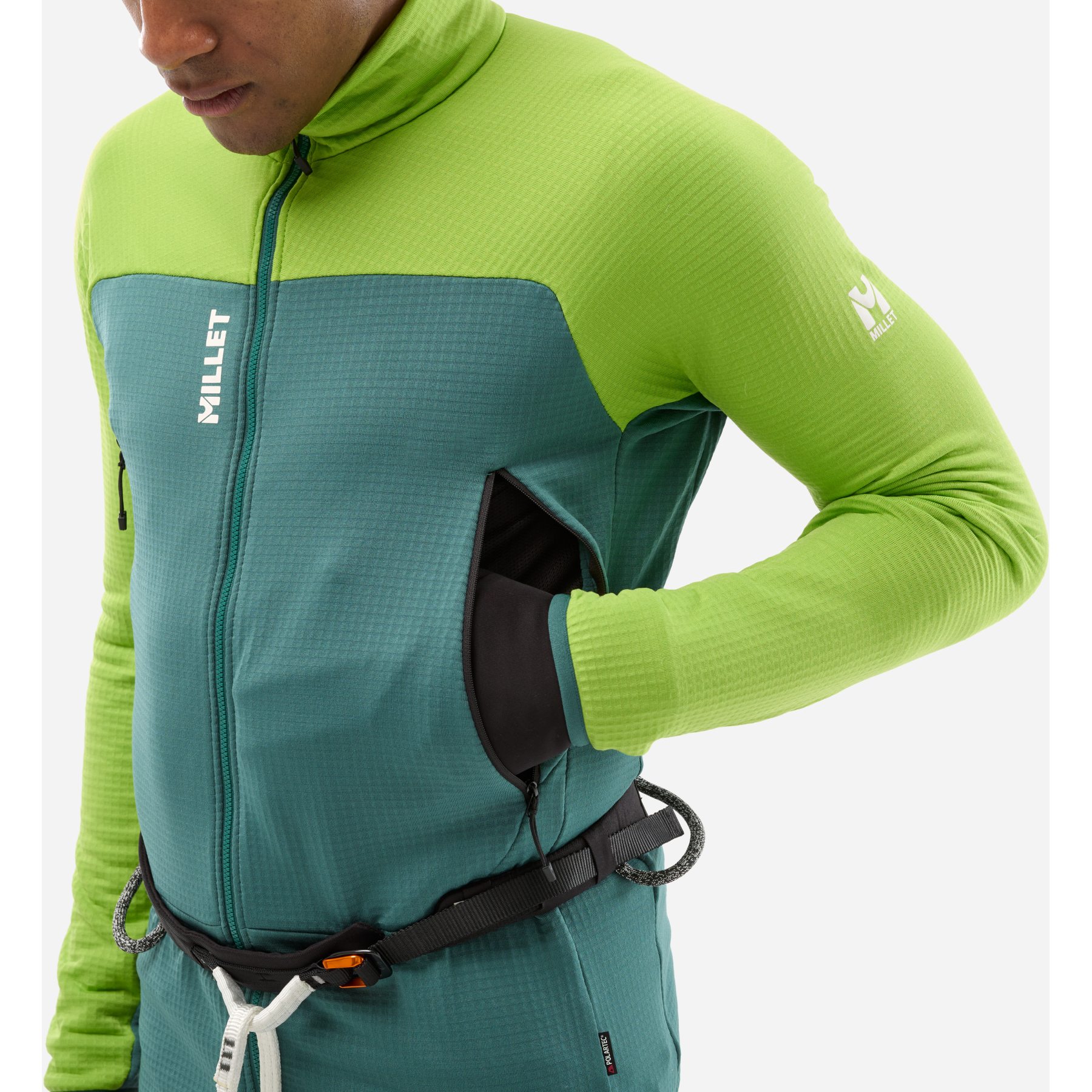 Polaire Millet Lokka III Homme – Fermeture Éclair, Capuche, Coupe Régulière, 450 G (Vert, Taille XL) - 4