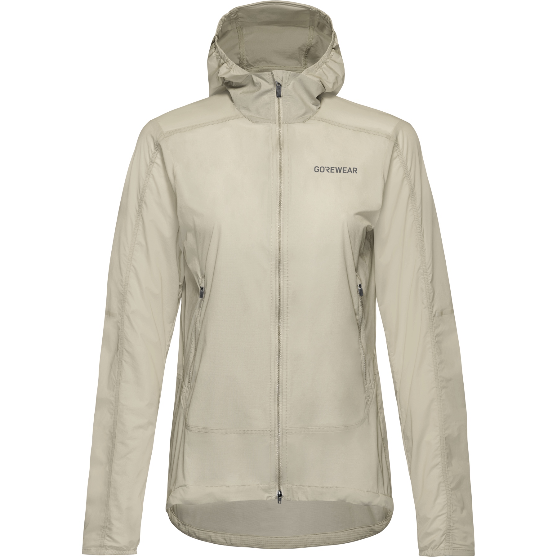 Женская ветровка с капюшоном GOREWEAR Fernflow - технологичный бежевый BG00