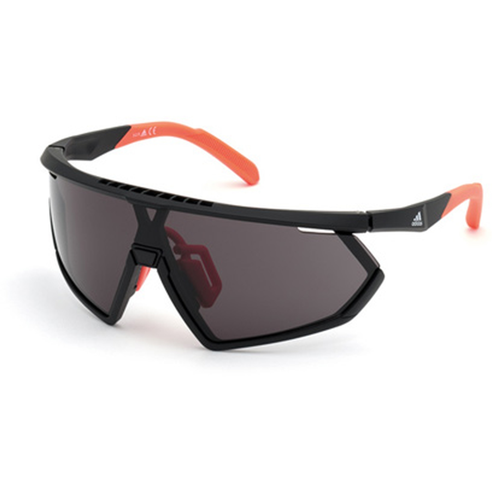 Picture of adidas Sp0001 Injected Sport Sunglasses - Matte Black / Contrast Grey + Orange