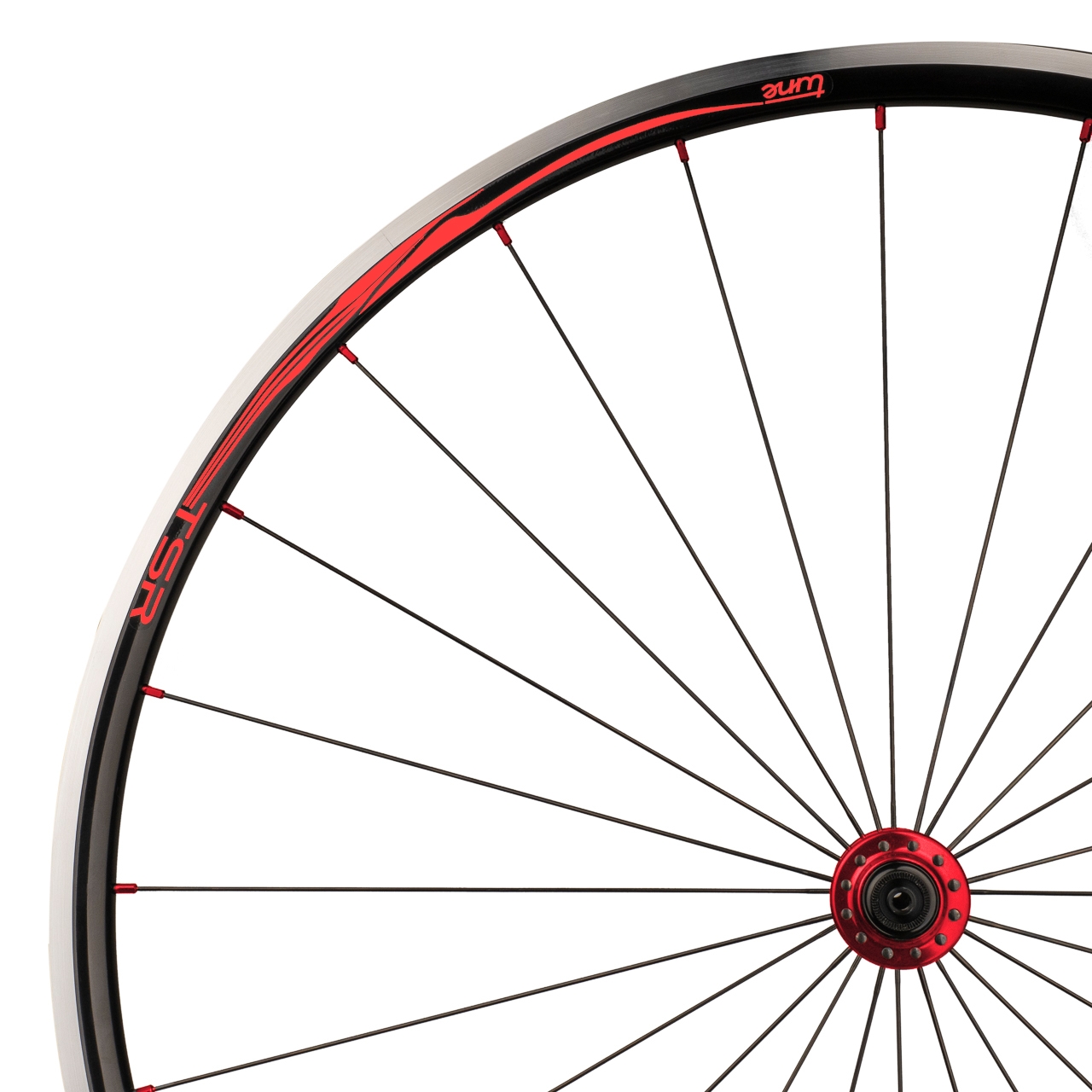 Bild von Tune TSR22 Vorderrad - 28" | Mig | Standard Lager | Clincher | QR 100 - 24-Loch - rot