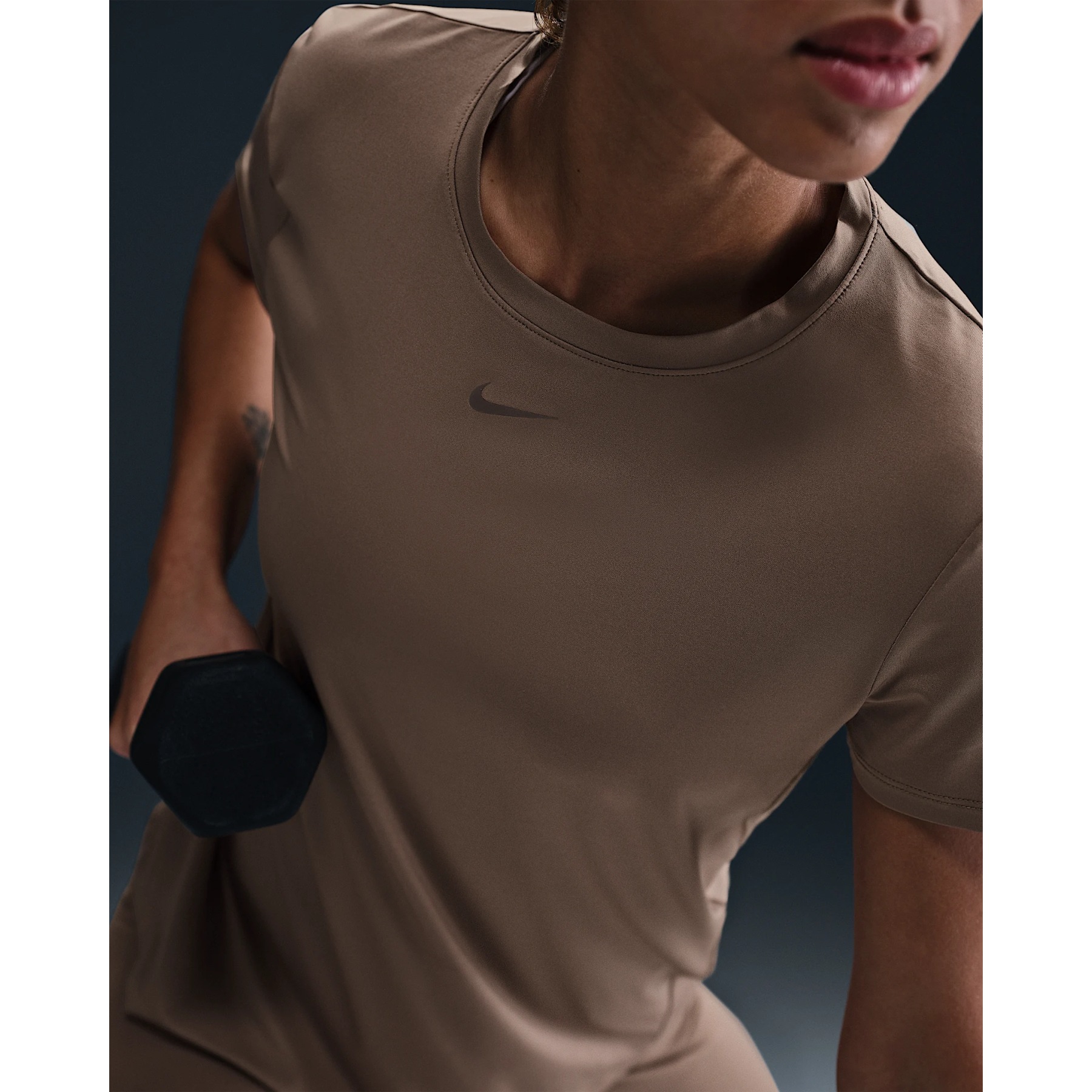 Nike One Classic Dri-FIT Short Sleeve Top Women - mink brown