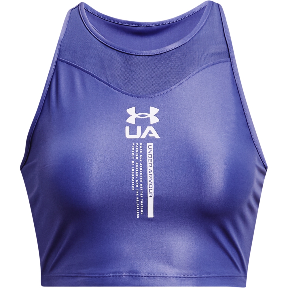 Under Armour UA Iso-Chill Crop Tank Women - Starlight/Starlight/Isotope Blue
