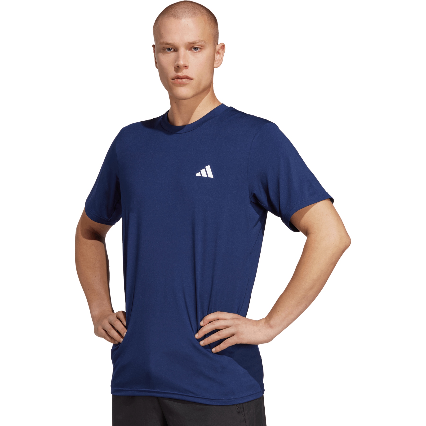 Produktbild von adidas Train Essentials Stretch Training T-Shirt Herren - dark blue/white IC7414