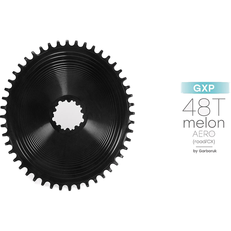 Bild von Garbaruk Melon AERO Road Kettenblatt - Direct Mount / Oval / Narrow-Wide - für SRAM GXP - schwarz