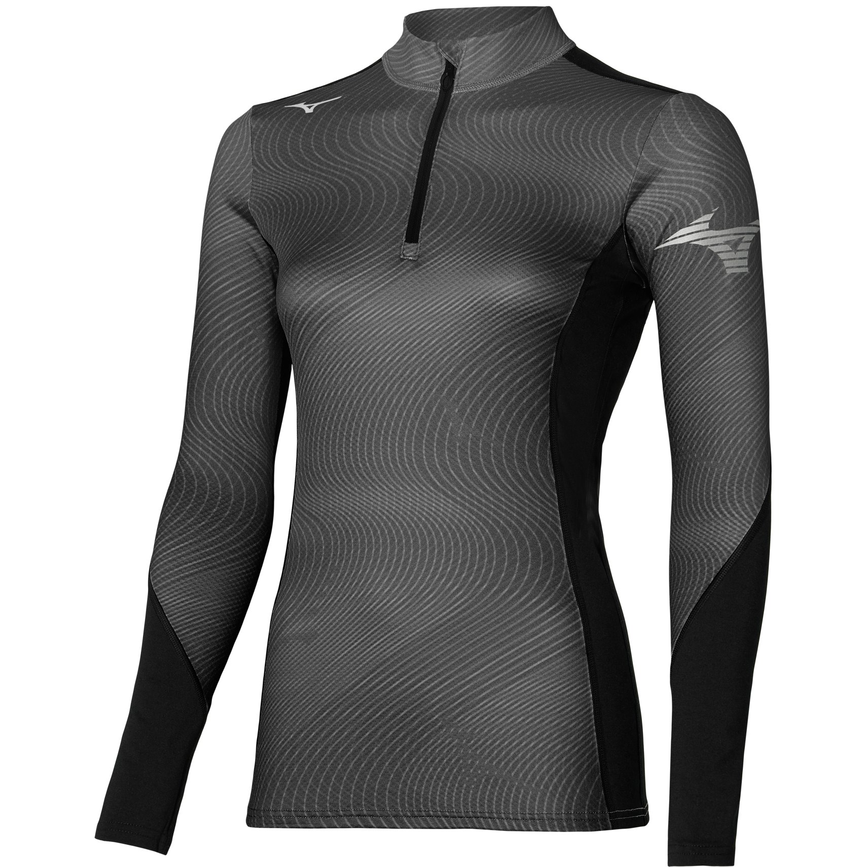Produktbild von Mizuno Virtual Body G3 Half Zip Langarmshirt Damen - Schwarz