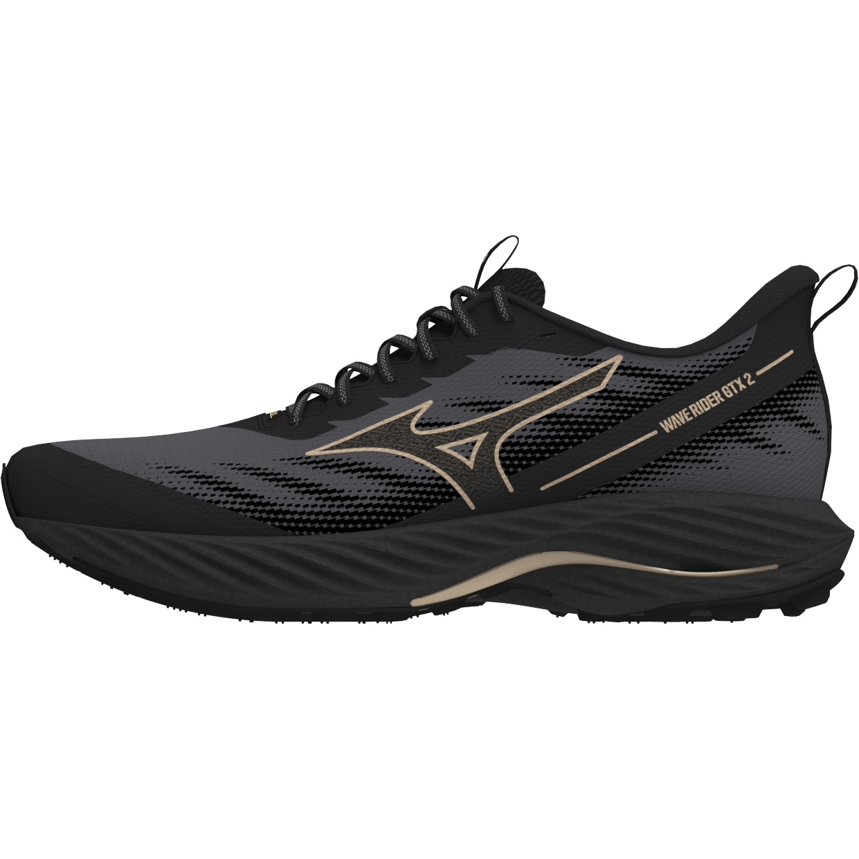 Mizuno Wave Rider GTX 2 Hardloopschoenen Dames - Iron Gate/GE Gold/Black