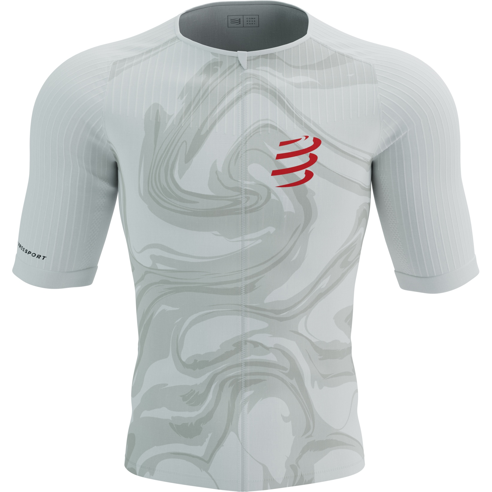 Foto de Compressport Camiseta de Manga Corta Hombre - Tri Postural Aero - white print