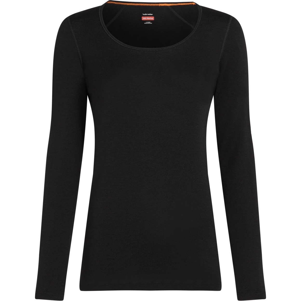 Icebreaker T-Shirt Manches Longues Femme - 260 Vertex Crewe Glacial Flow - Graphite/Noir/Jet HTHR