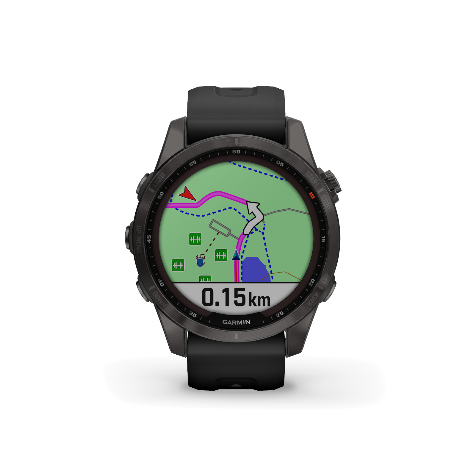 Reloj GPS Garmin Forerunner 15 HR negro-verde con pulsómetro