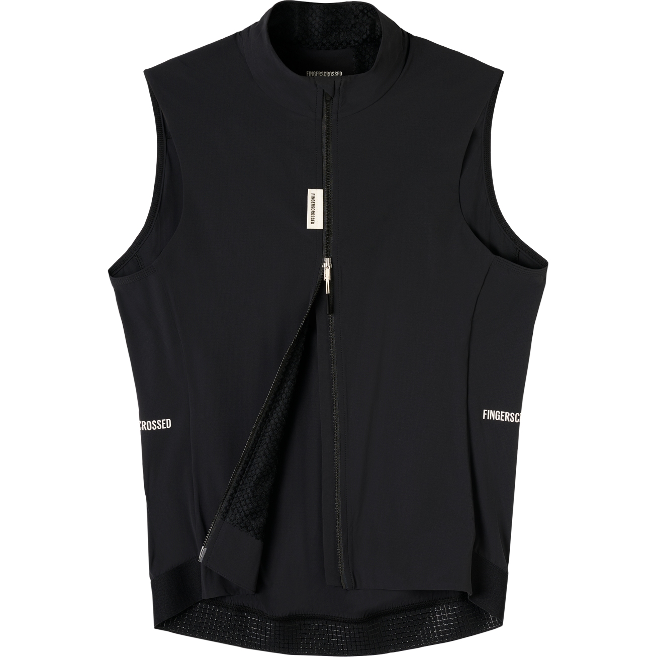 Дорожный утепленный ветровальный жилет со СКРЕЩЕННЫМИ пальцами Для мужчин - черный