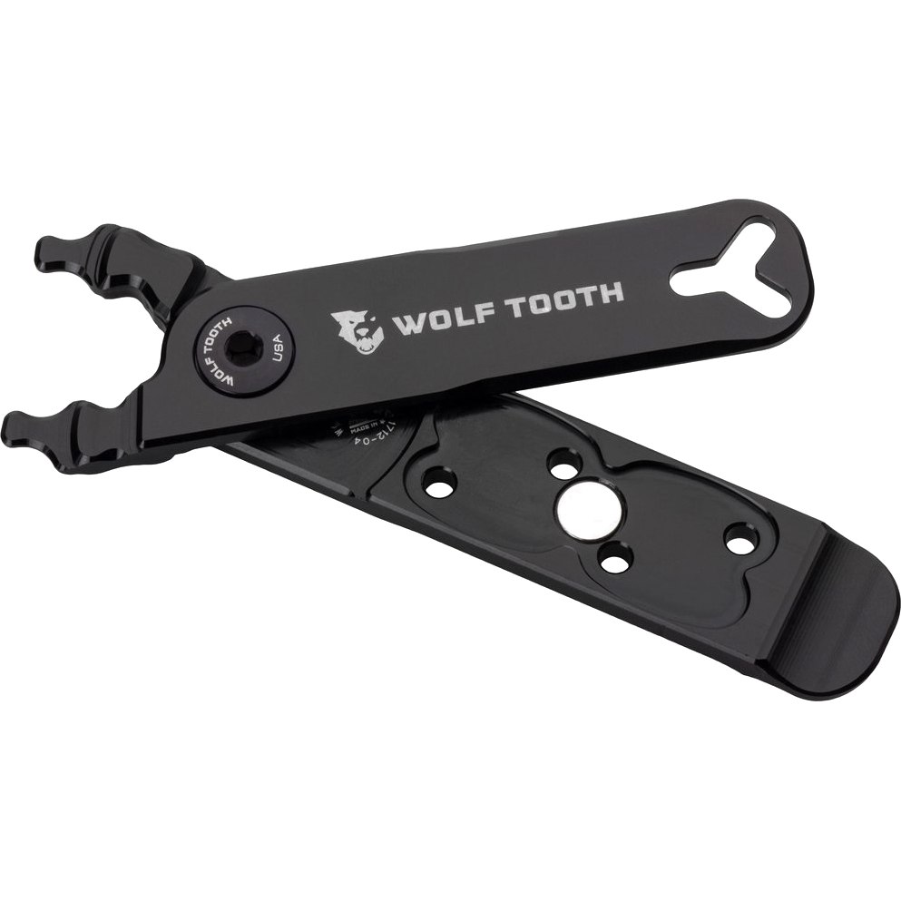 Produktbild von Wolf Tooth Pack Pliers - Multifunktionszange für Kettenschlösser, Ventilkerne, Ventilschaft Überwurfmuttern - schwarz