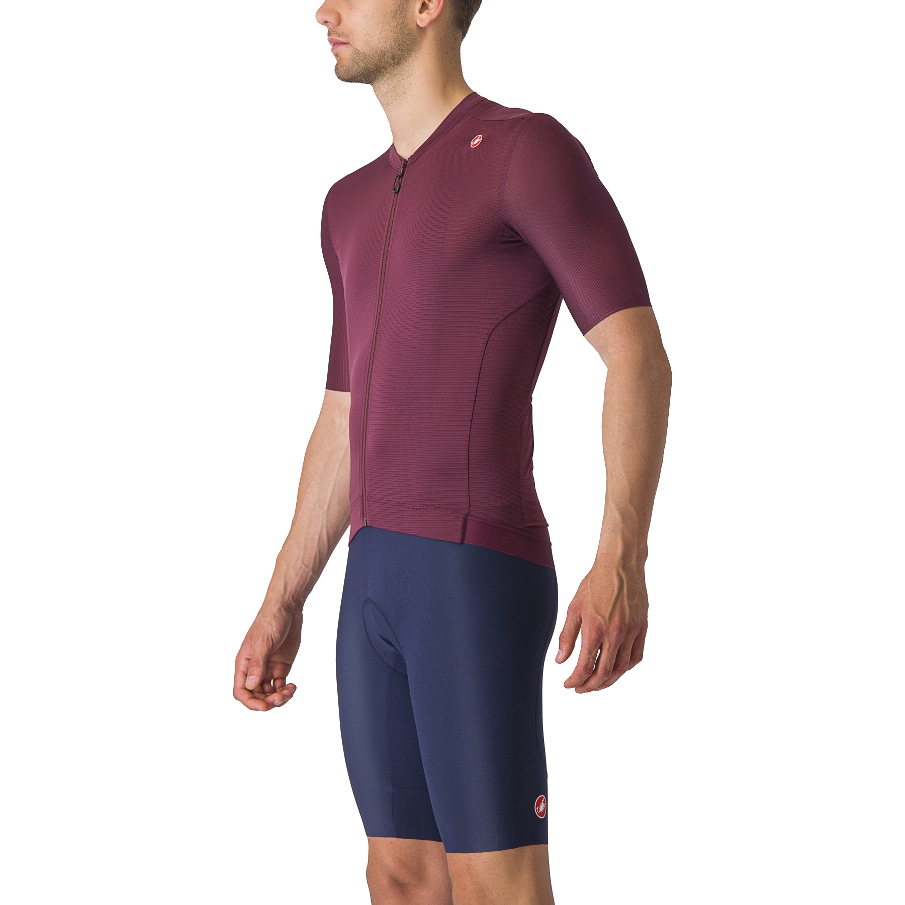 Castelli Espresso Jersey Men - deep bordeaux/silver moon 625