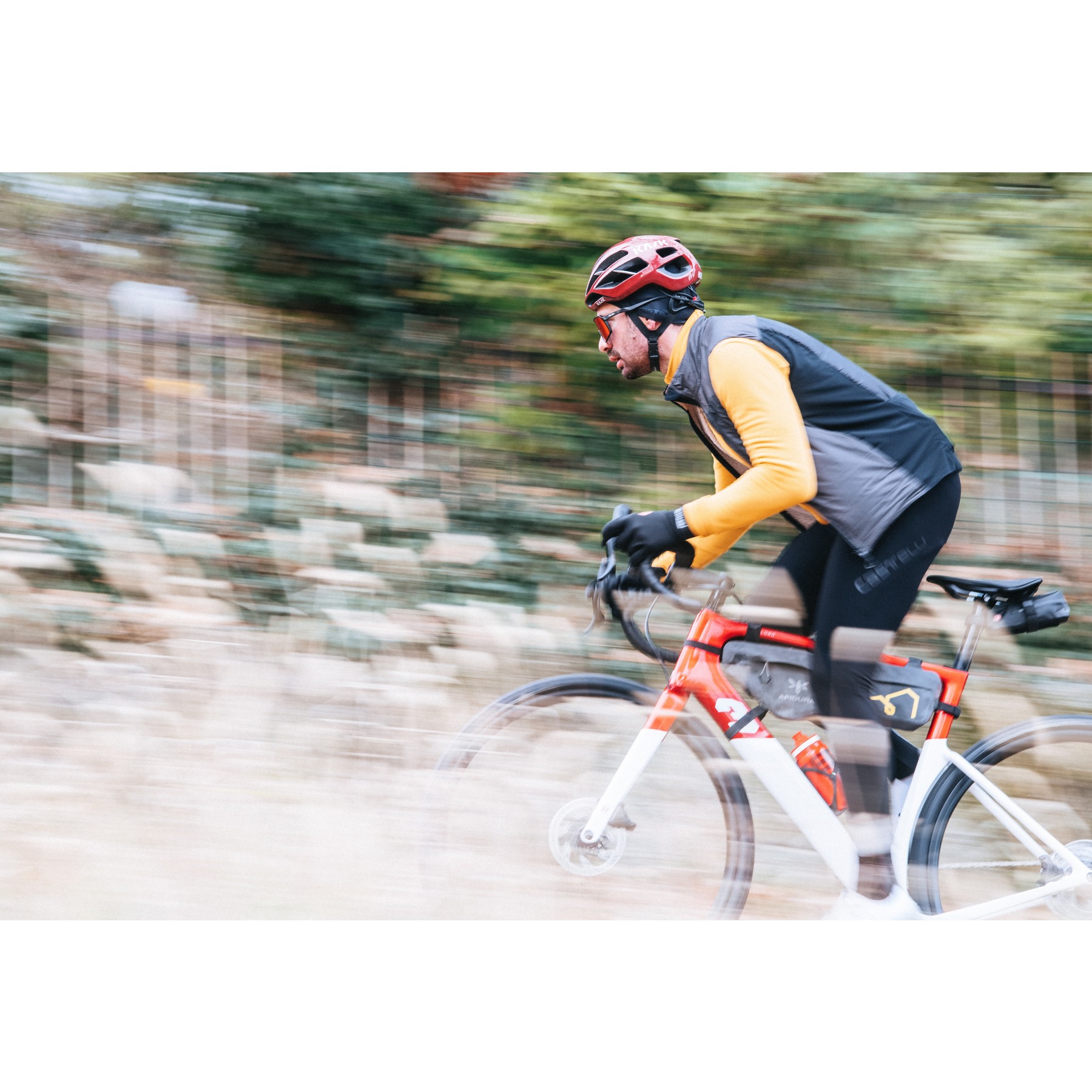 CASTELLI Unlimited Puffy Jacket Giacca Uomo Giallo/Grigio, Taglia S – Caldo E Comprimibile Per Ciclismo Avventura E Bikepacking