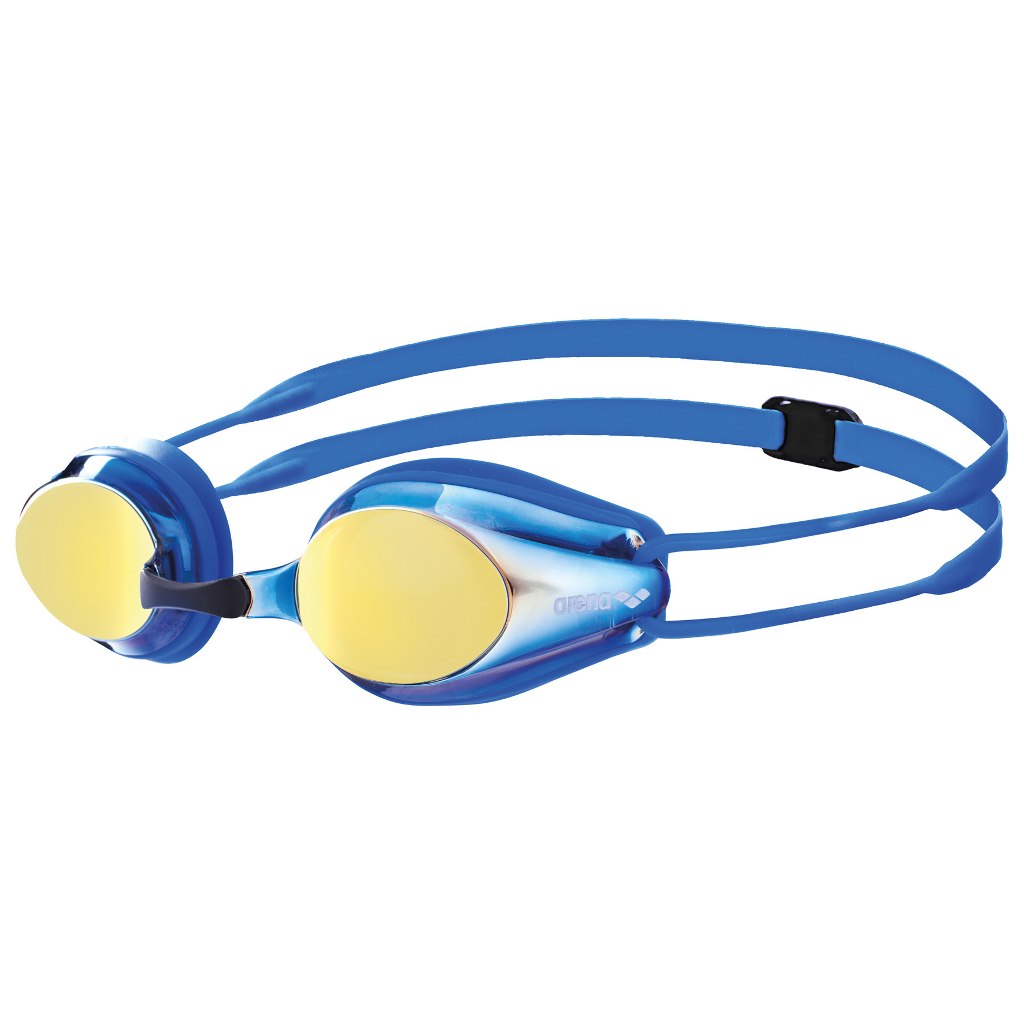 Image of arena Tracks JR Mirror Kids Swimming Goggles - Blue Yellow Revo - Blue/Blue